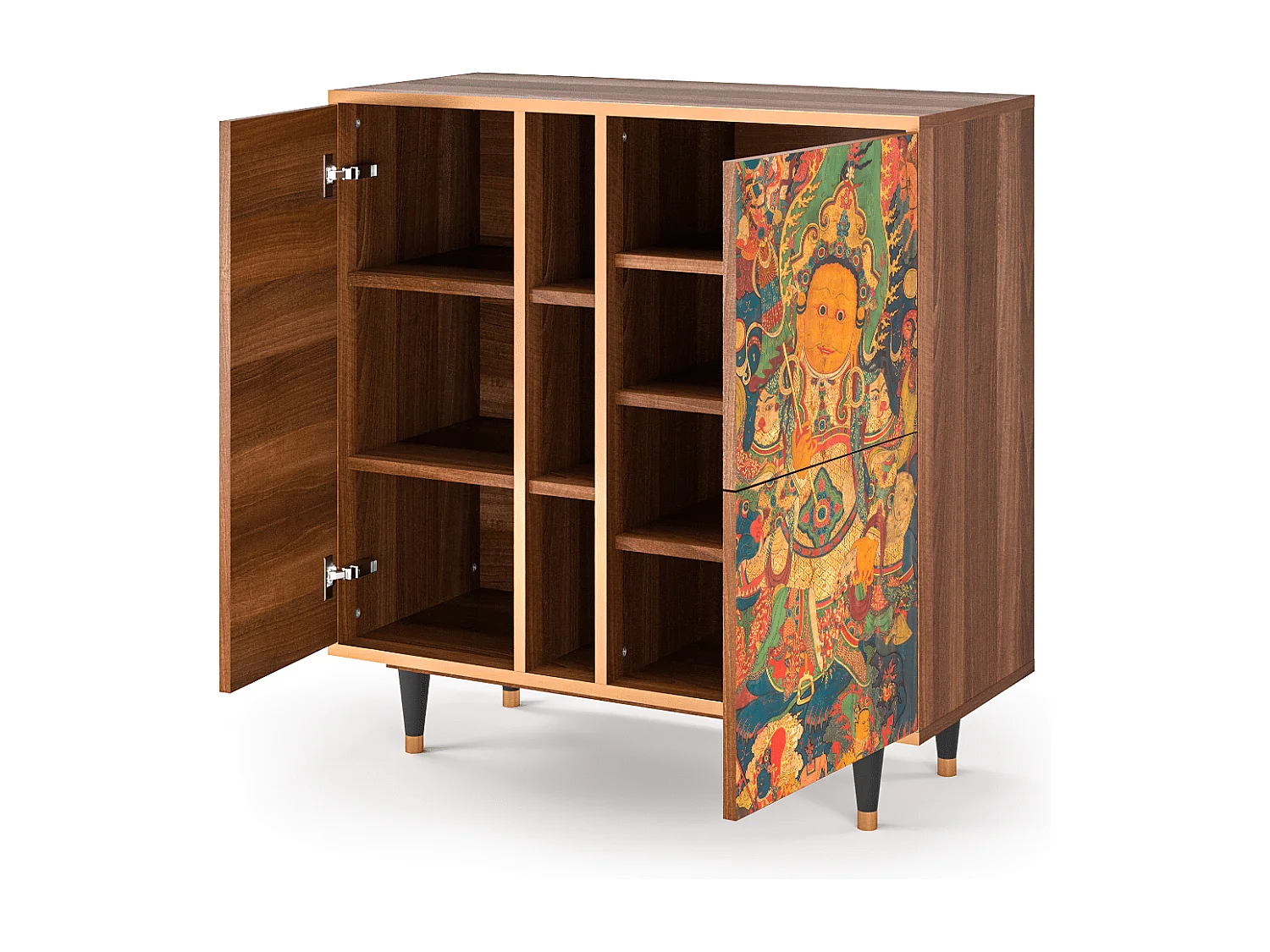 Kredens - 94х96х41 cm - BS5 - God by Vaisravana , Orzech