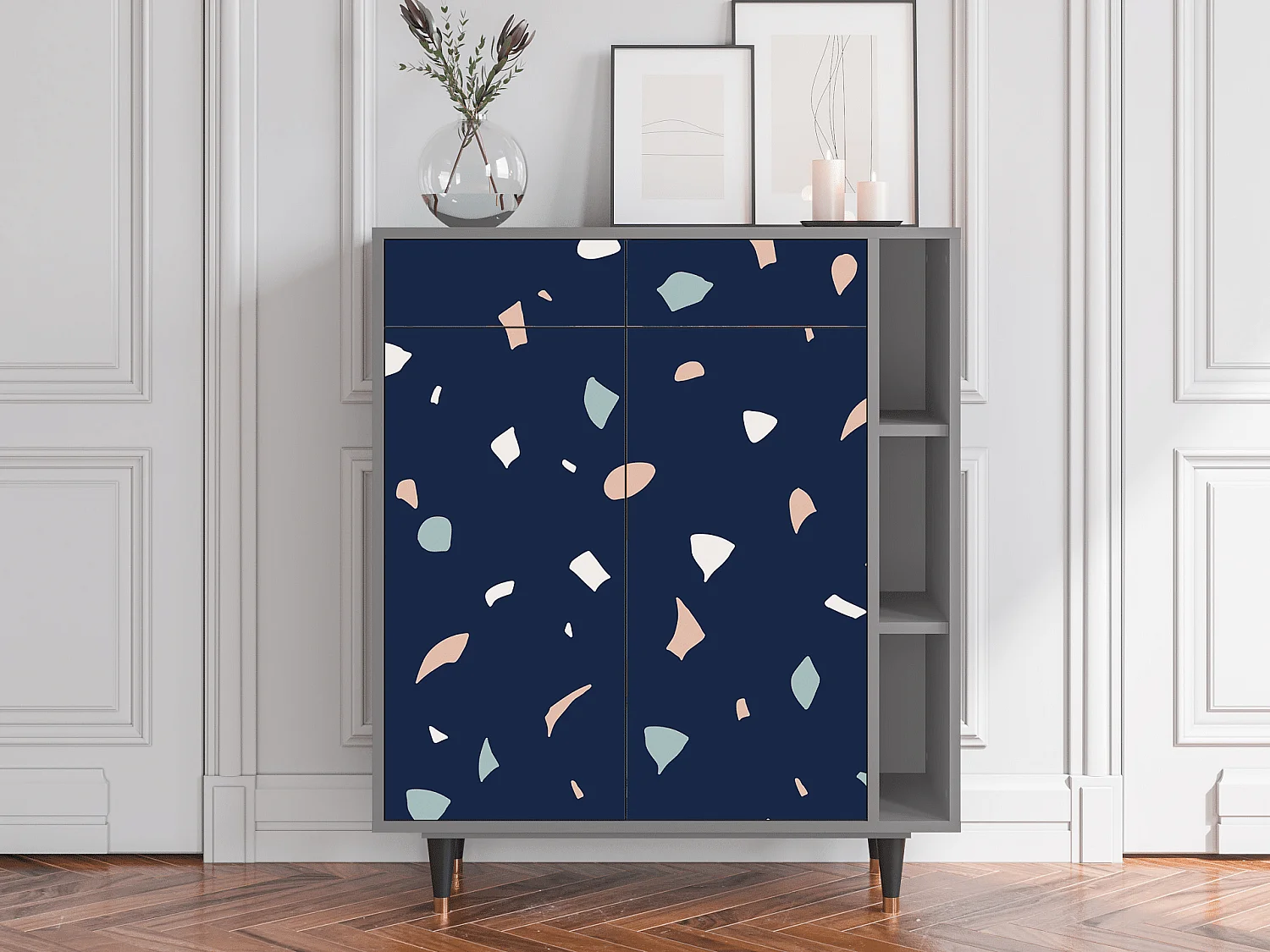 Dressoir - 96х110х41 cm - BS6 - Space Satellites, Grijs