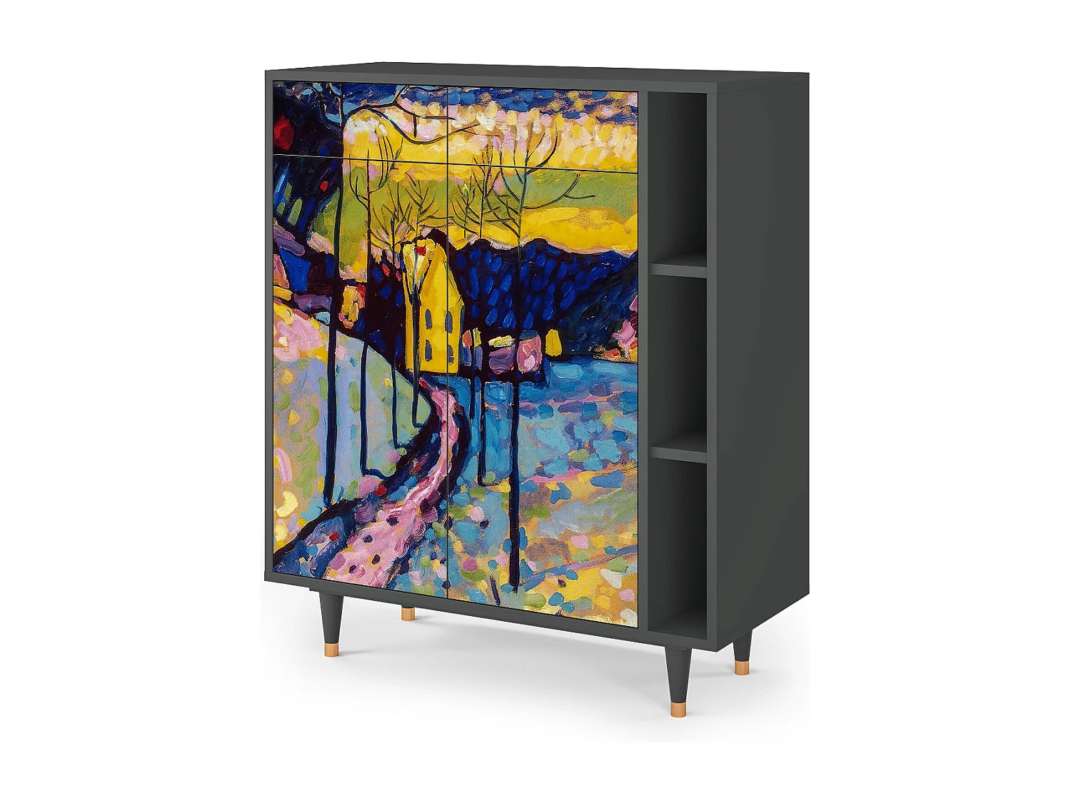 Credenza - 96х110х41 cm - BS6 - Winter Landscape, Antracite