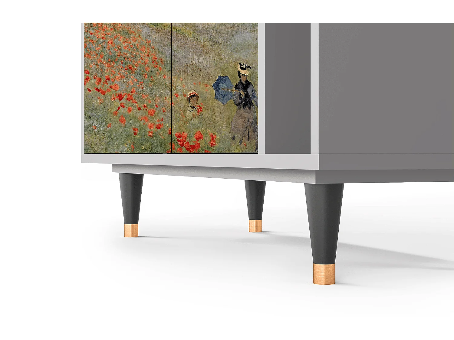 Kredens - 96х110х41 cm - BS6 - The Poppy Field   , Szary