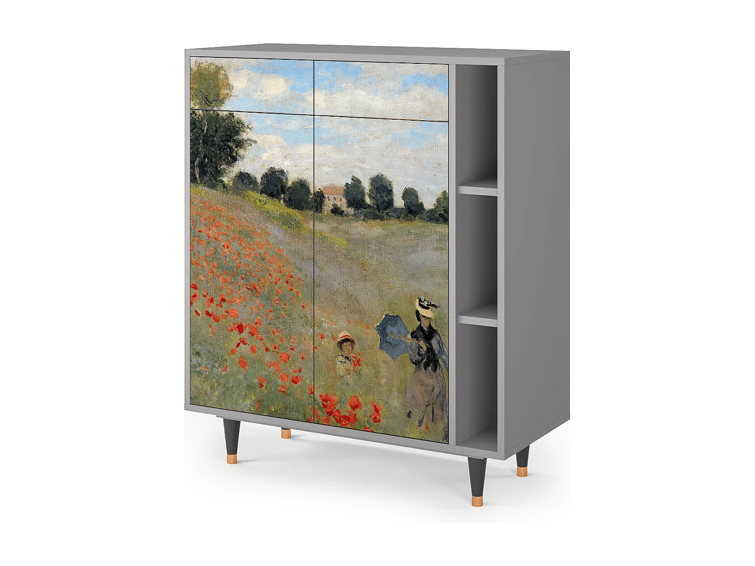 Dressoir - 96х110х41 cm - BS6 - The Poppy Field   , Grijs