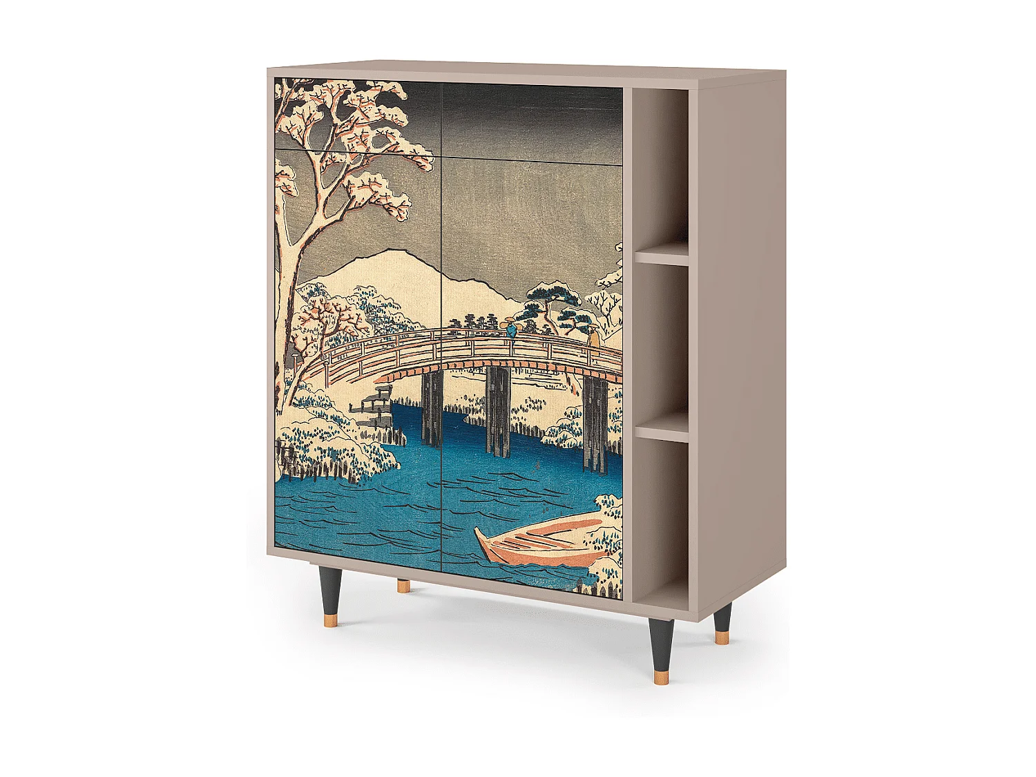 Kredens - 96х110х41 cm - BS6 - Katabira River, Latte