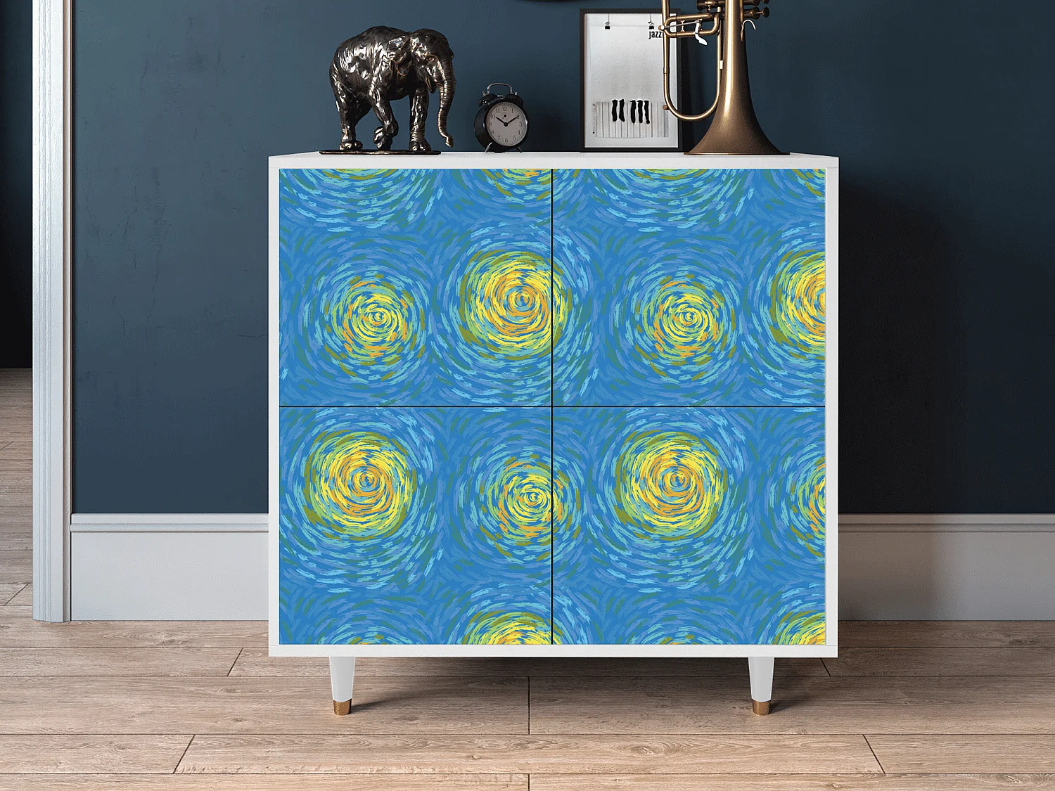Sideboard - 94x96x48 cm - BS3 - Van Gogh Lights, Weiß