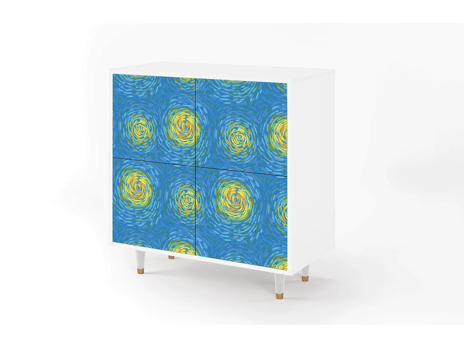 Sideboard - 94x96x48 cm - BS3 - Van Gogh Lights, Weiß
