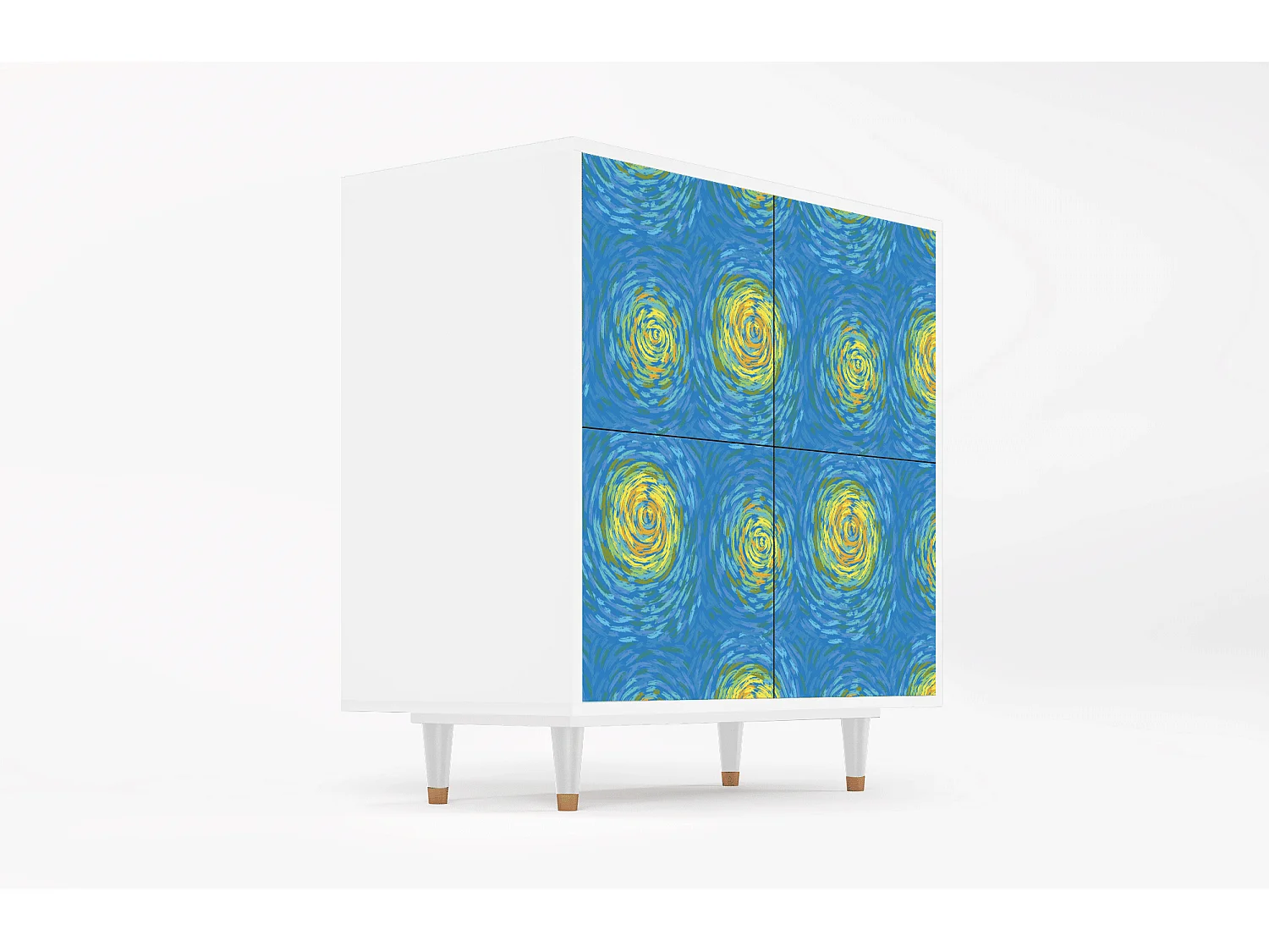 Sideboard - 94x96x48 cm - BS3 - Van Gogh Lights, Weiß