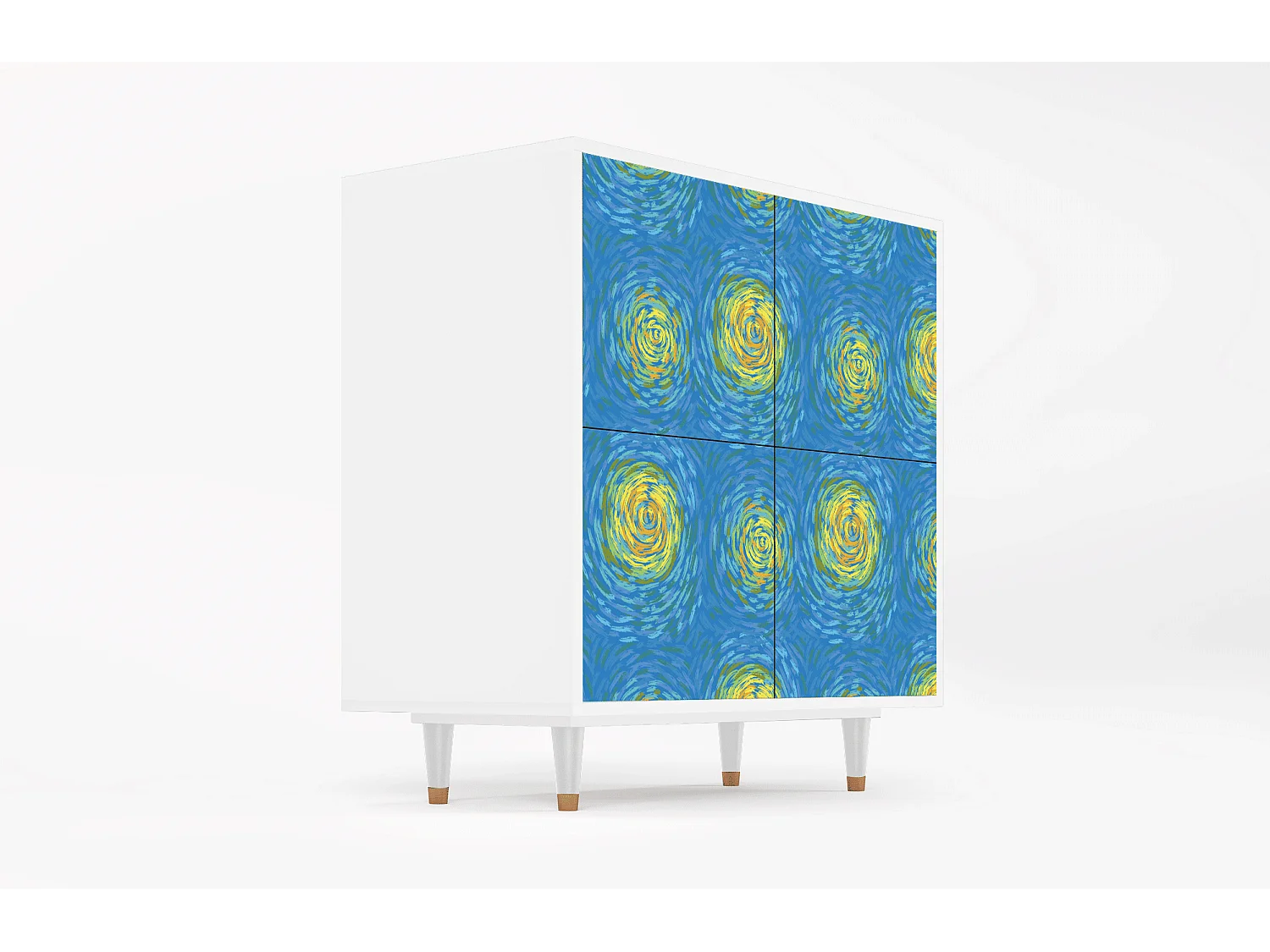 Credenza - 94x96x48 cm - BS3 - Van Gogh Lights, Bianco