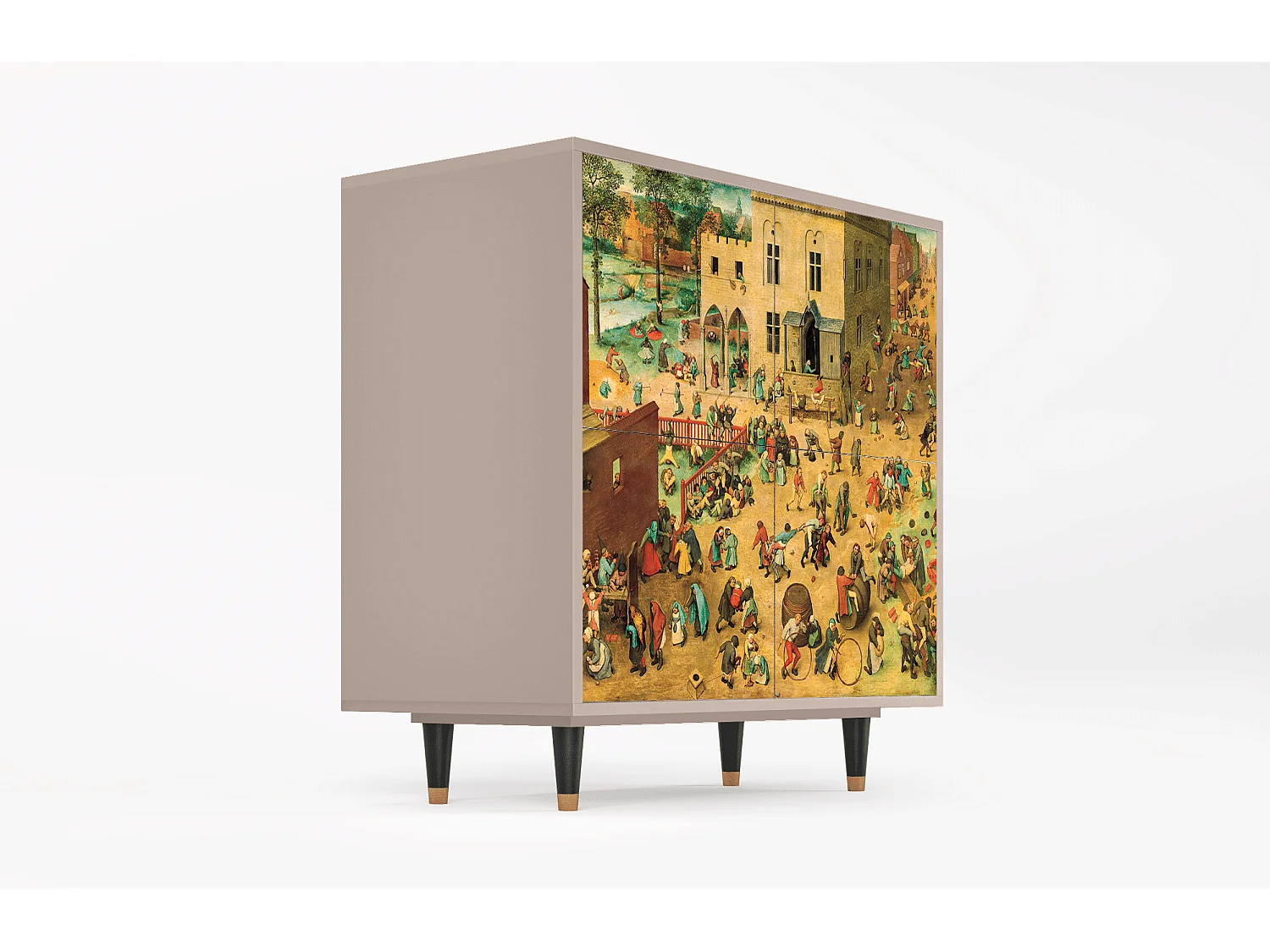 Kredens - 94x96x48 cm - BS3 - Children Games, Latte