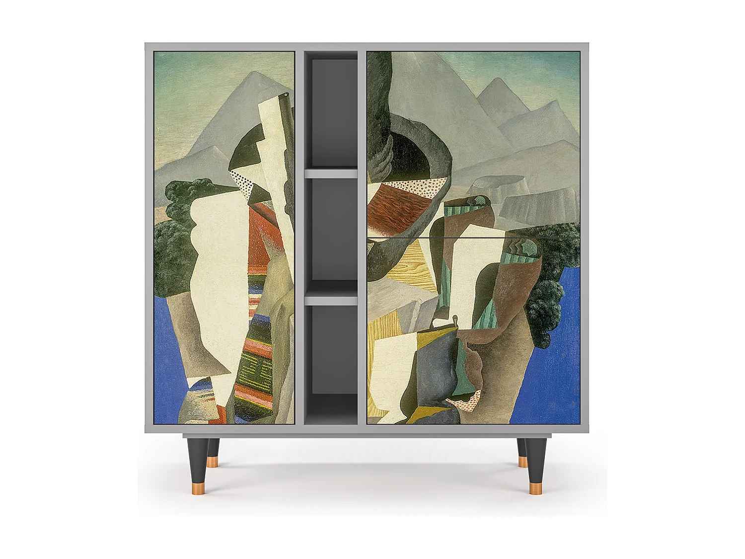 Kredens - 94х96х41 cm - BS5 - The Cubist Paintings , Szary