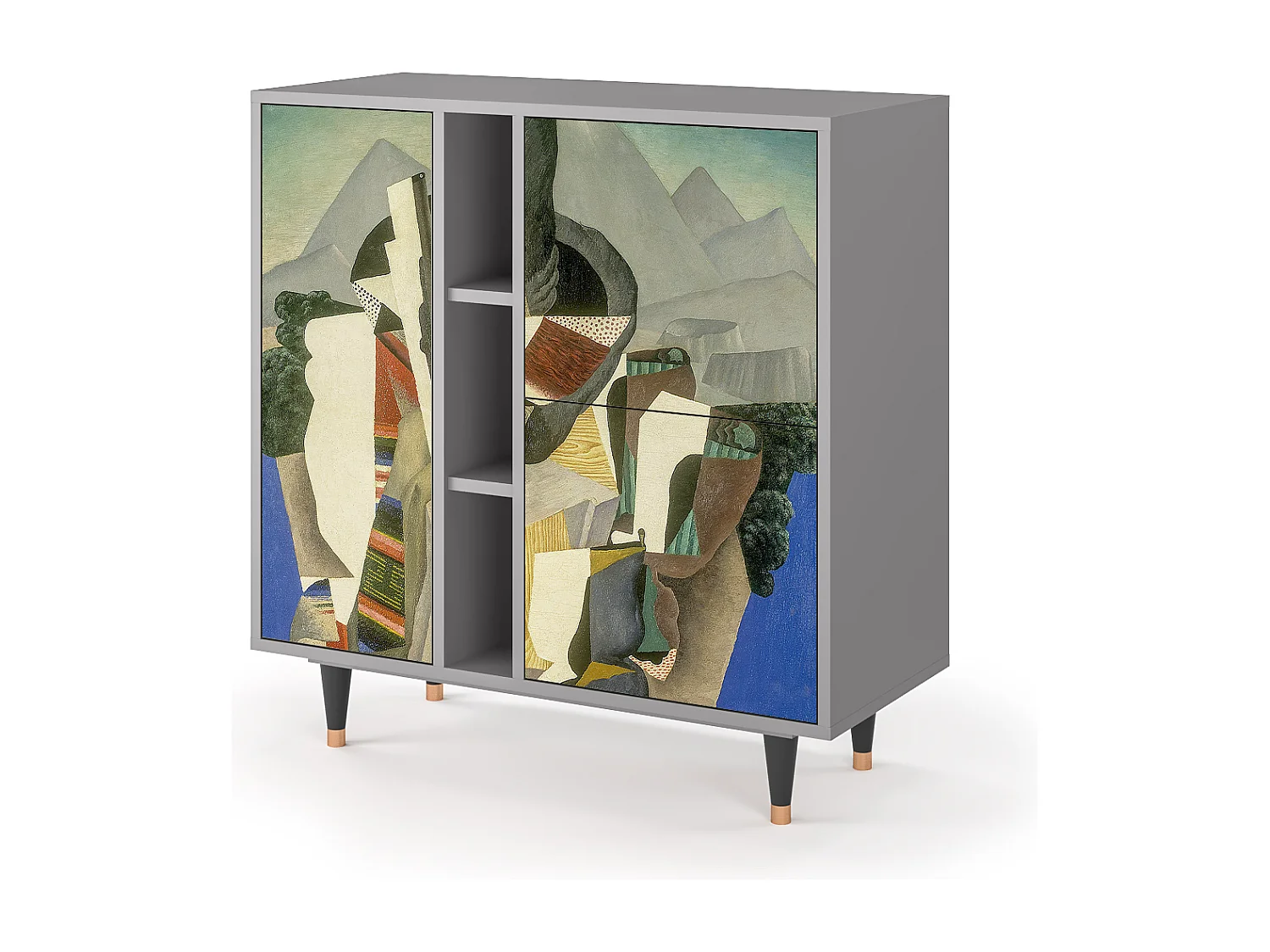 Kredens - 94х96х41 cm - BS5 - The Cubist Paintings , Szary