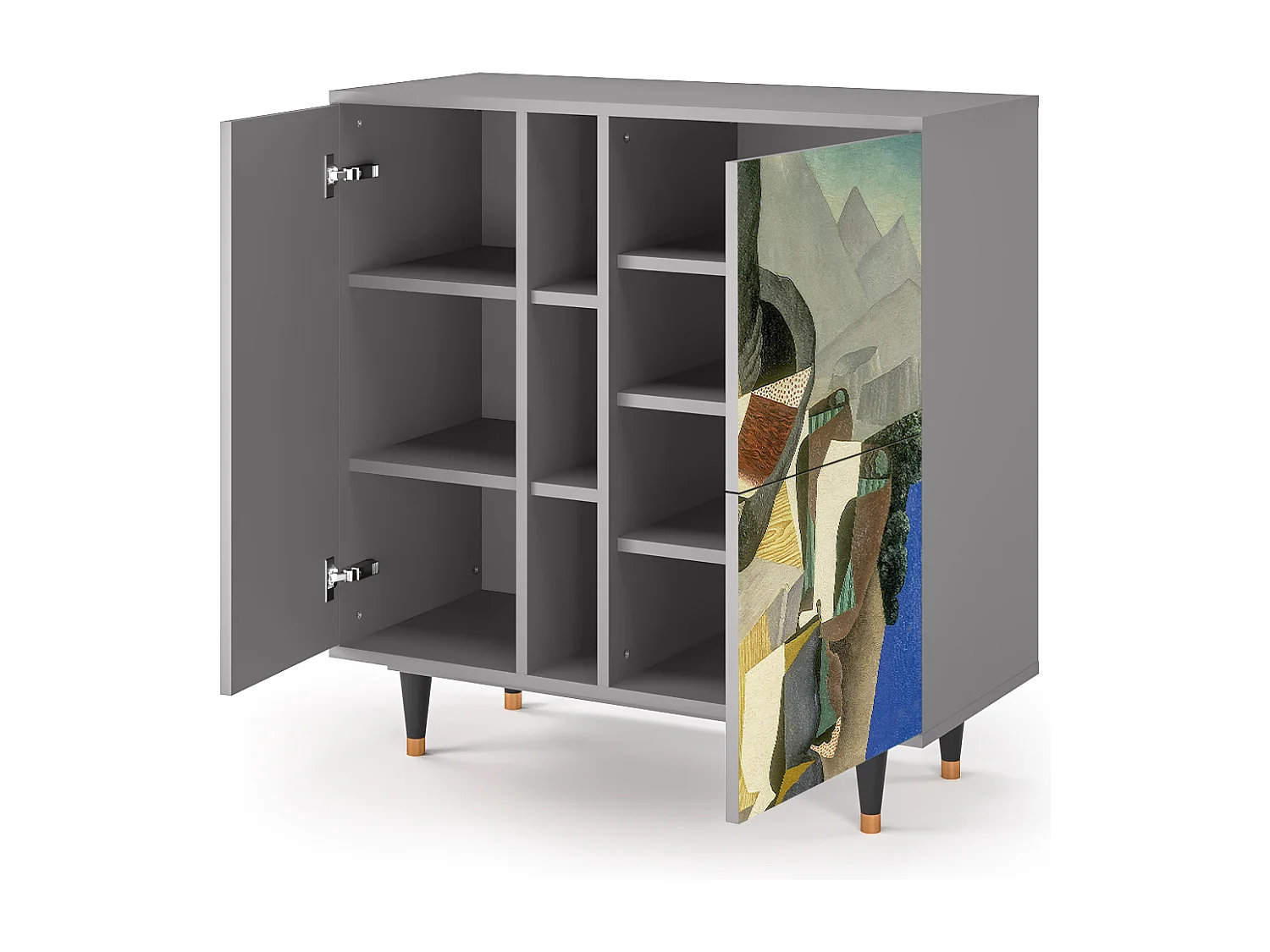 Aparador - 94х96х41 cm - BS5 - The Cubist Paintings , Cinza