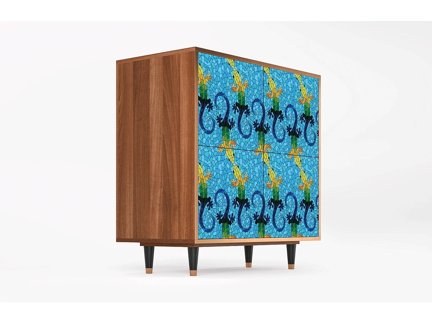 Buffet - 94x96x48 cm - BS3 - Gaudi's Lizard, Noyer