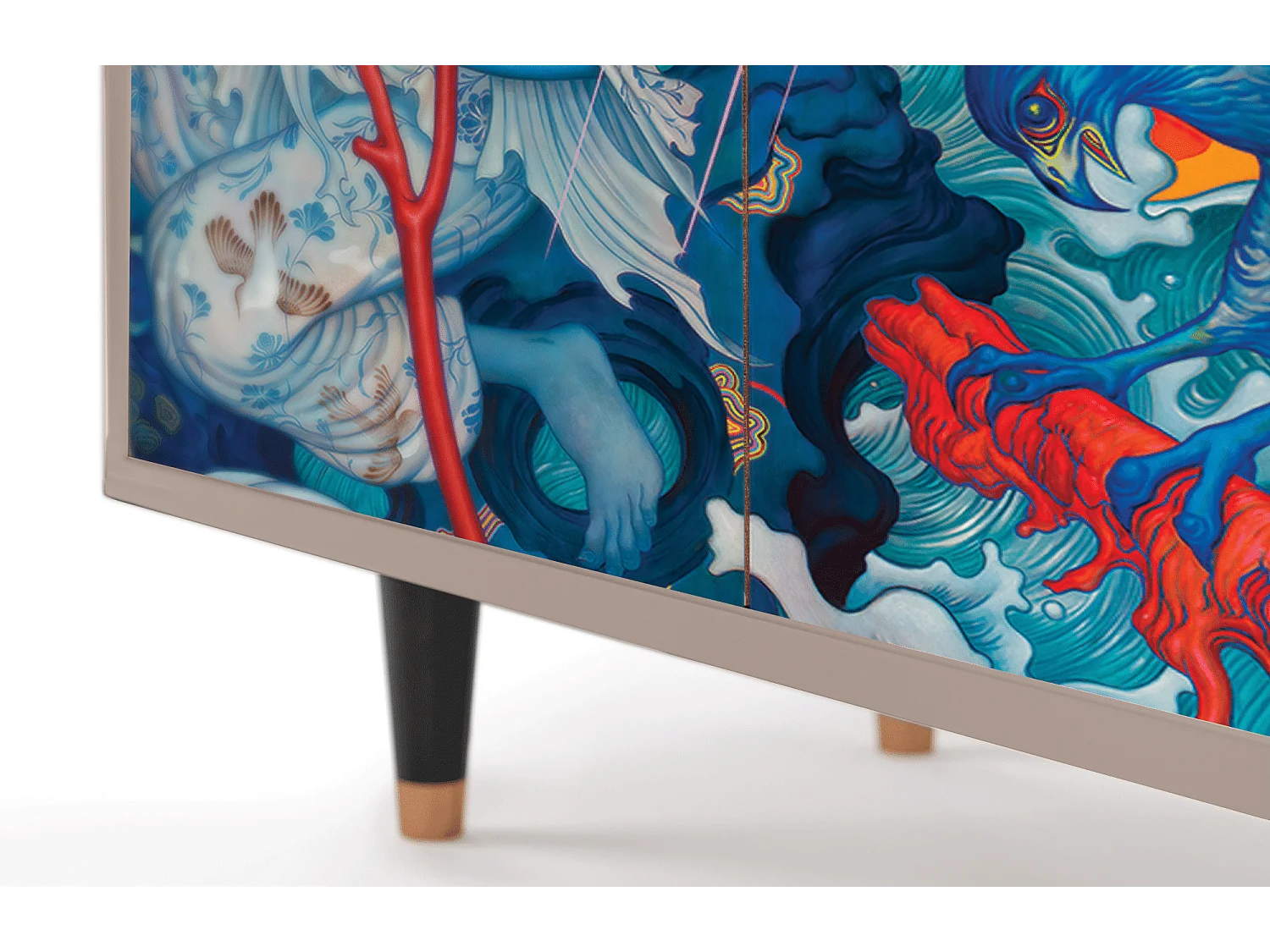 Sideboard - 94x96x48 cm - BS3 - The Girl - James Jean, Latte