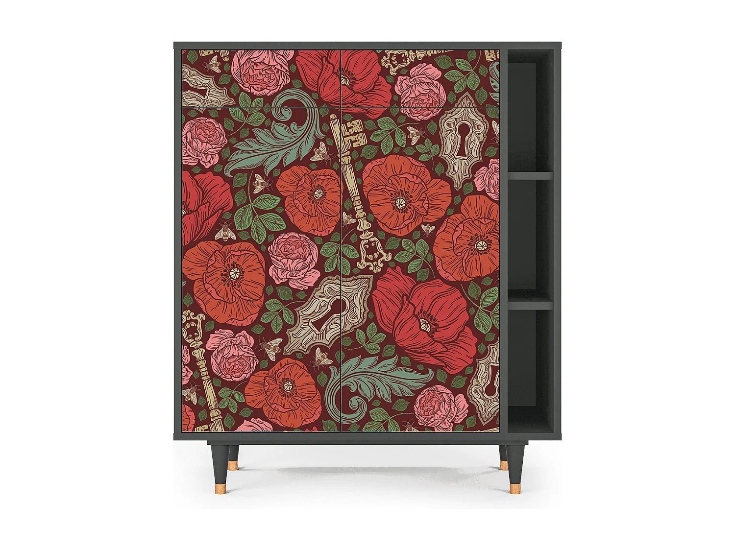 Buffet - 96х110х41 cm - BS6 - Poppy Garden, Anthracite