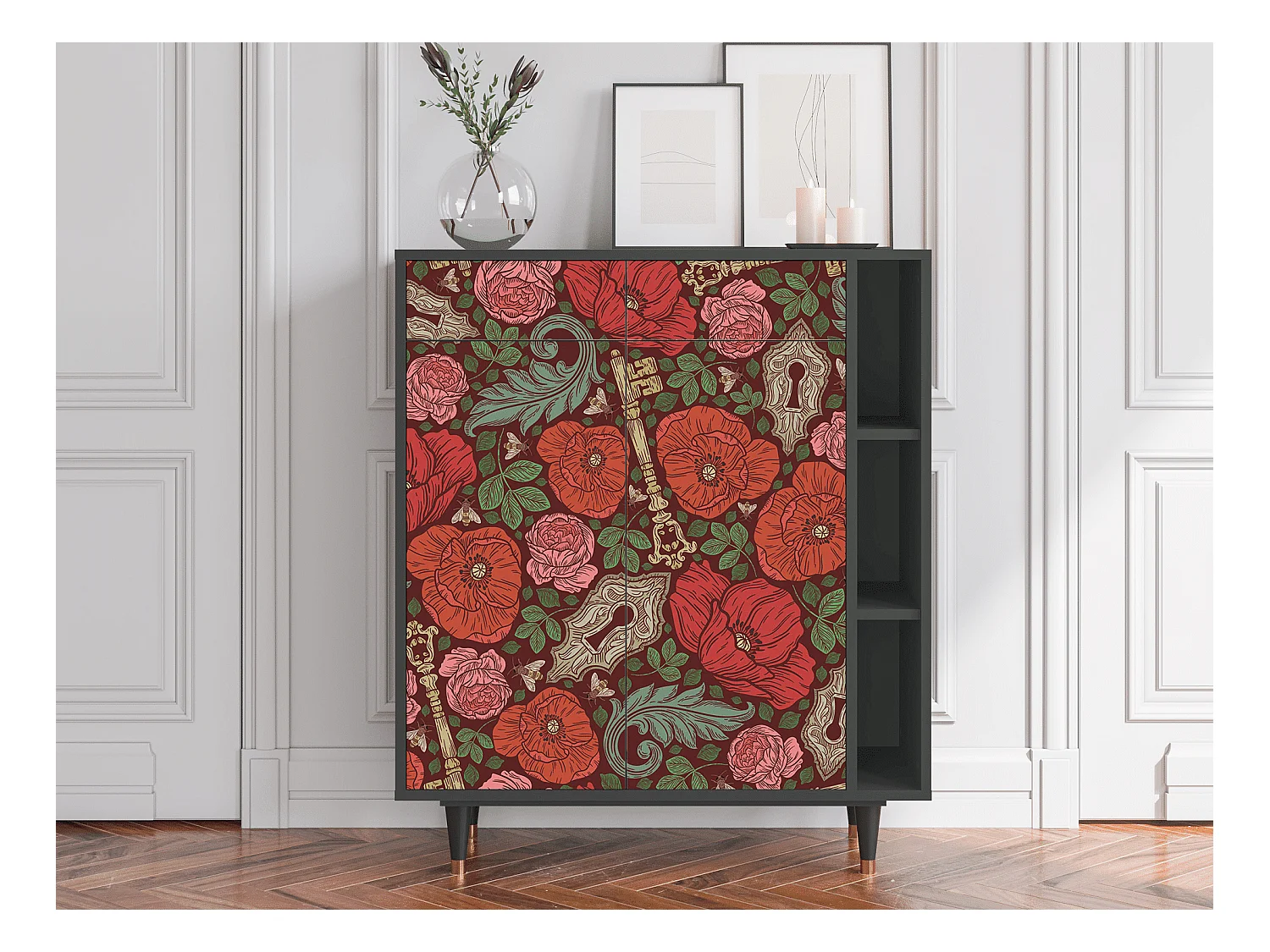 Buffet - 96х110х41 cm - BS6 - Poppy Garden, Anthracite