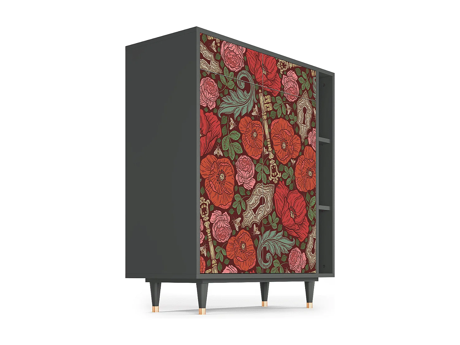 Aparador - 96х110х41 cm - BS6 - Poppy Garden, Antracite