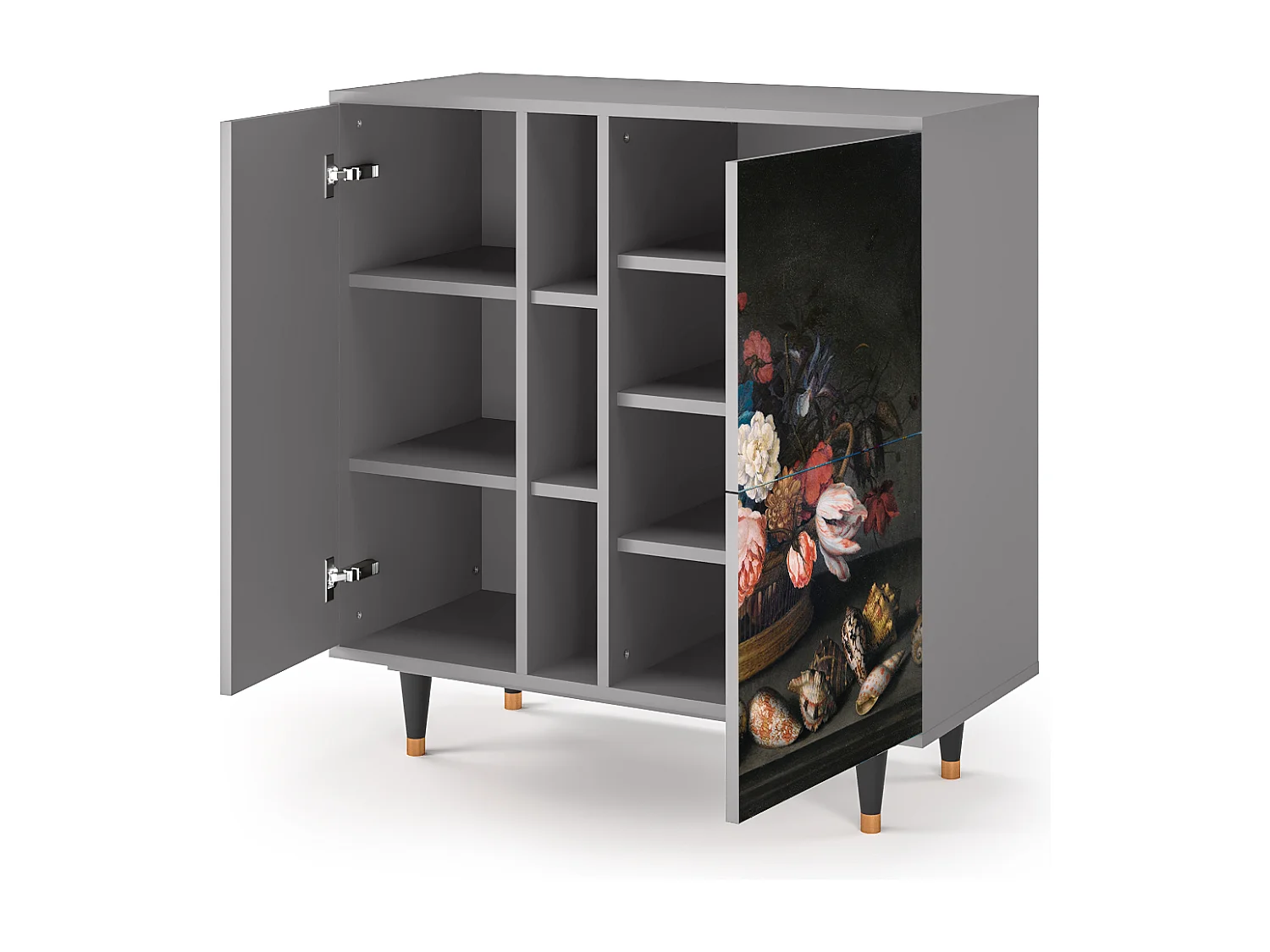 Buffet - 94х96х41 cm - BS5 - Still Life with Flowers, Gris