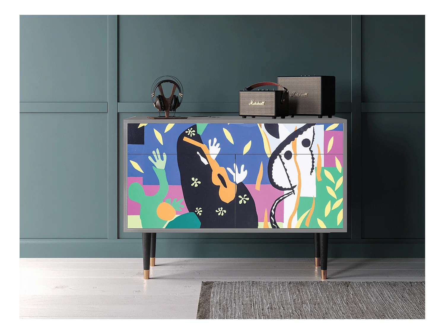 Credenza - 115x85x48 cm - BS4 - La Tristesse du Roi, Grigio