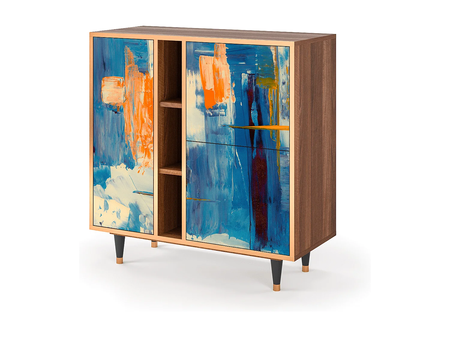 Credenza - 94х96х41 cm - BS5 - Abstract Expressionism, Noce