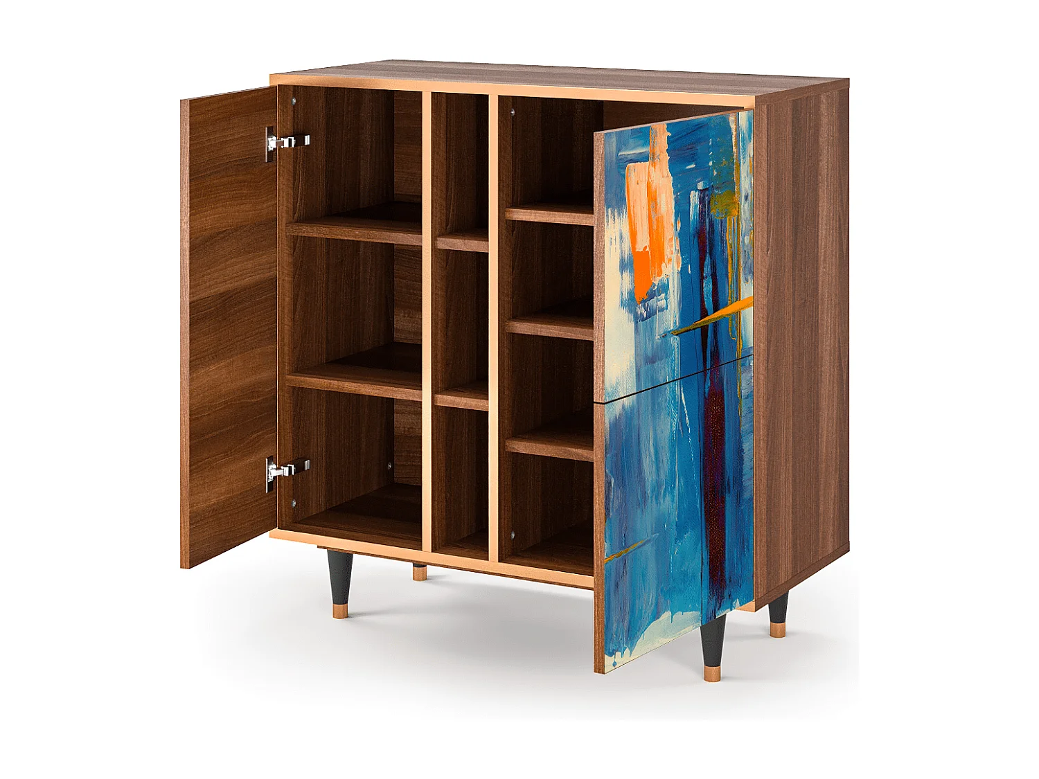 Credenza - 94х96х41 cm - BS5 - Abstract Expressionism, Noce