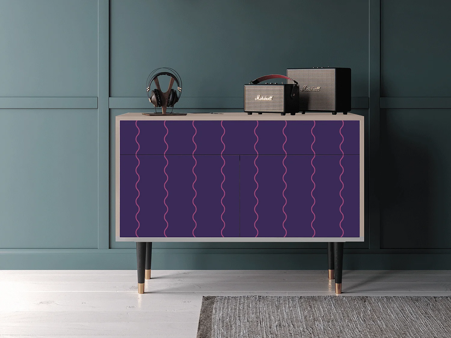 Aparador - 115x85x48 cm - BS4 - Grape Maccaroni, Latte