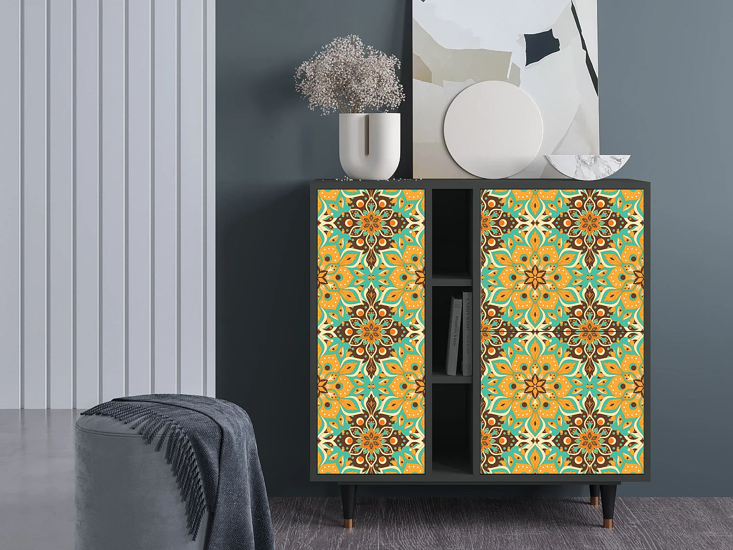 Dressoir - 94х96х41 cm - BS5 - Indian Spices, Antraciet