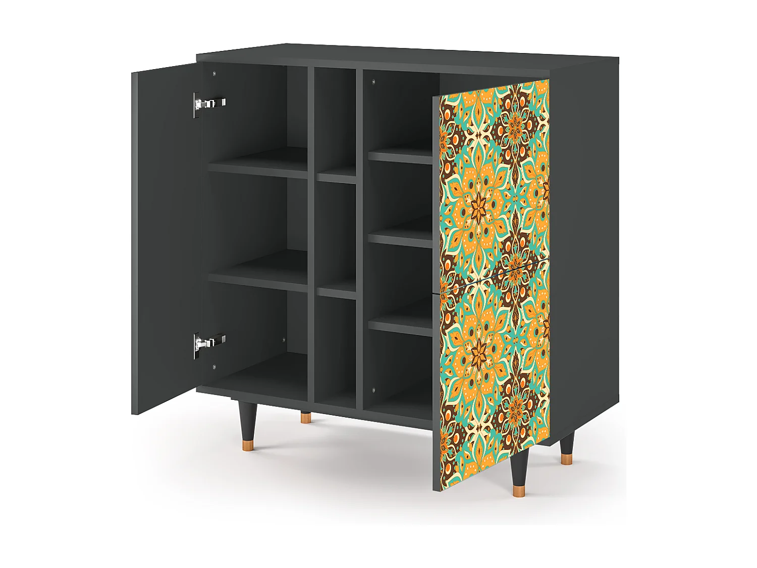 Dressoir - 94х96х41 cm - BS5 - Indian Spices, Antraciet
