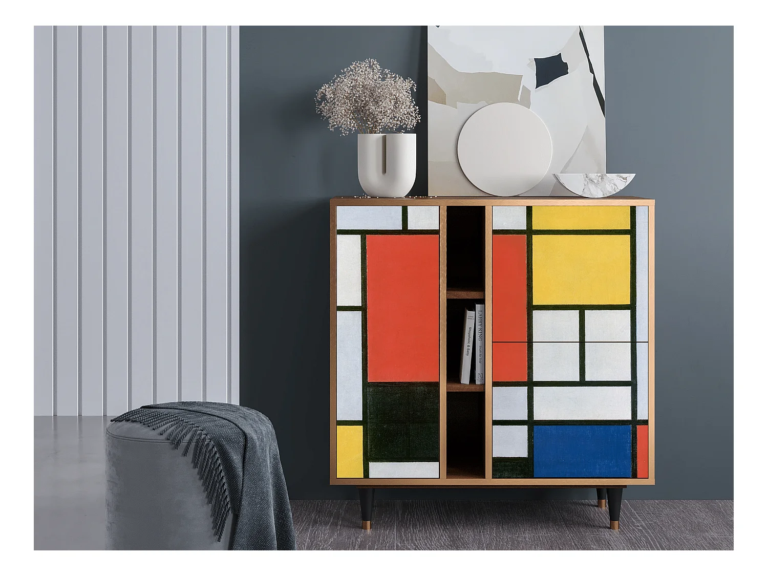 Buffet - 94х96х41 cm - BS5 - Composition, Noyer