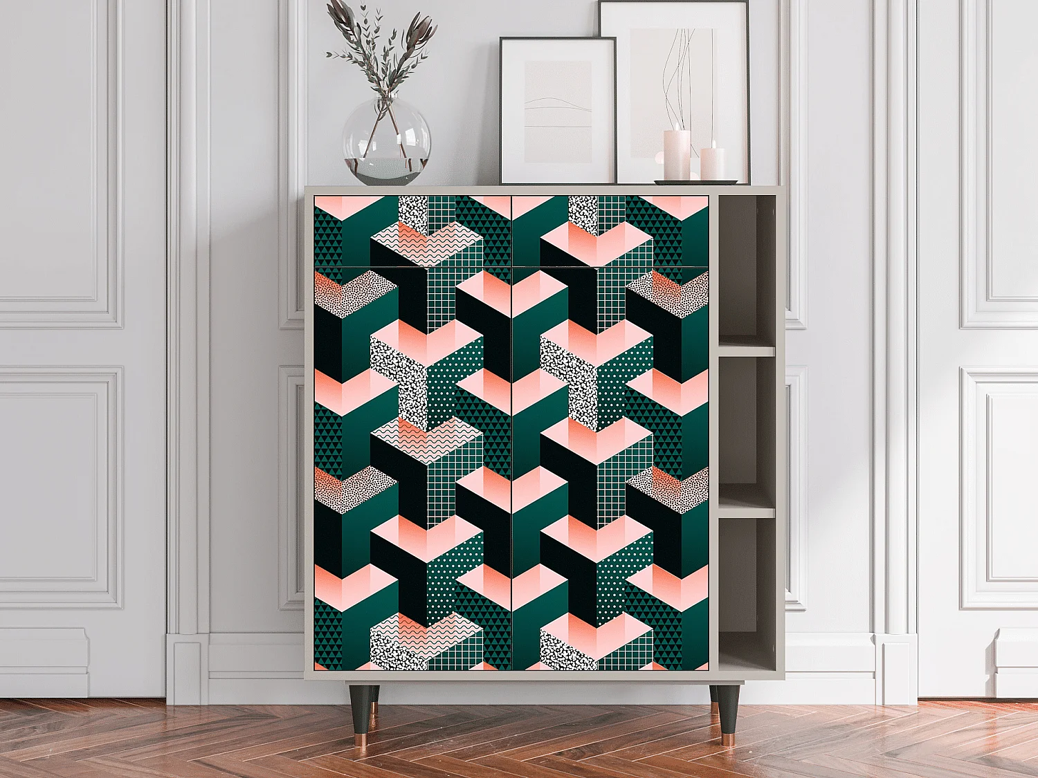 Buffet - 96х110х41 cm - BS6 - Geometric Madness, Sable