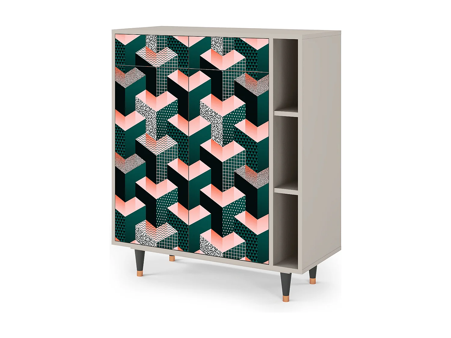 Buffet - 96х110х41 cm - BS6 - Geometric Madness, Sable