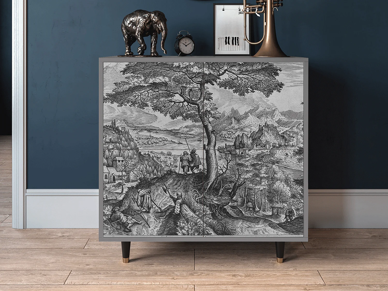 Buffet - 94x96x48 cm - BS3 - Milites Requiescentes, Gris