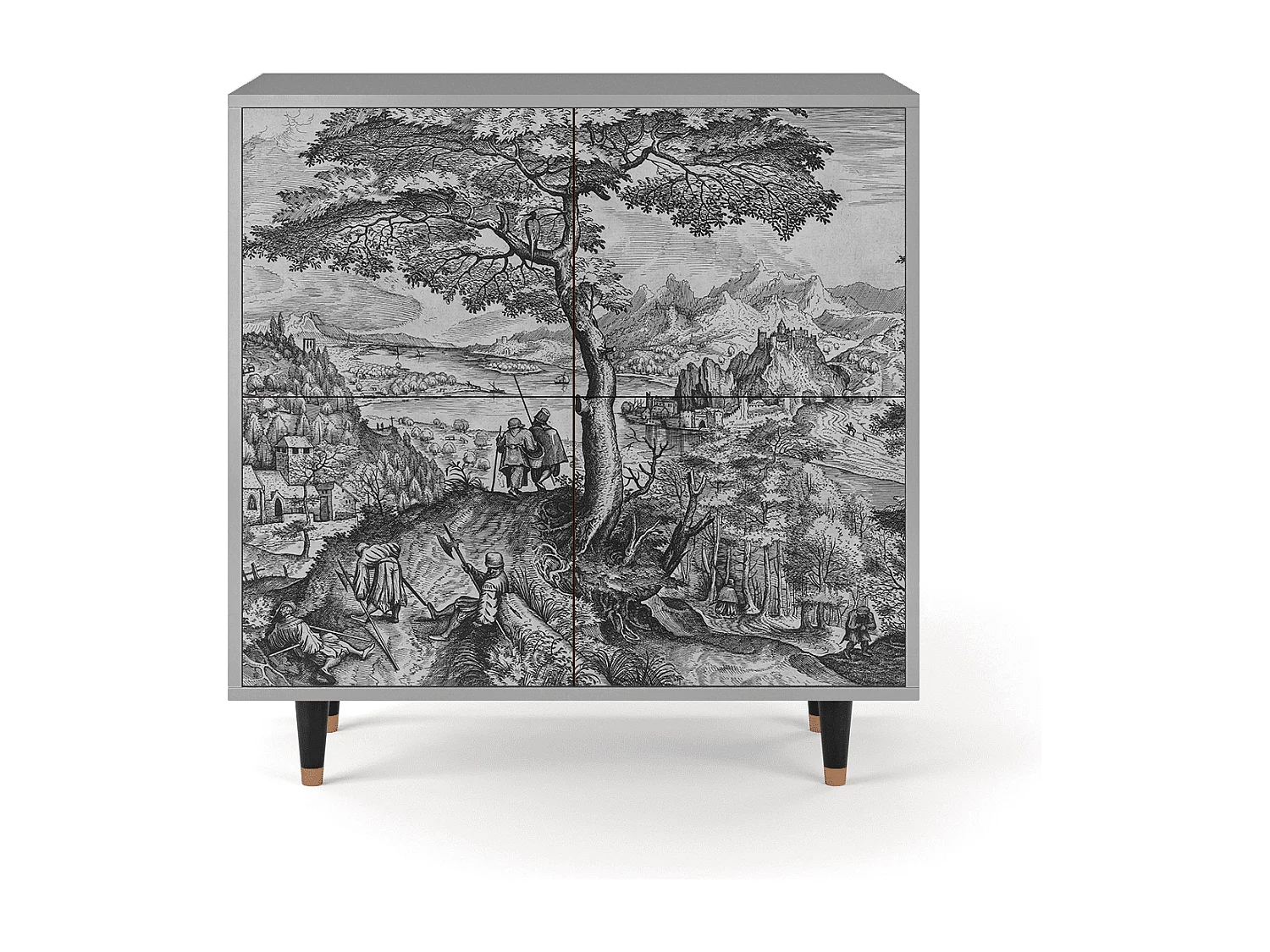 Aparador - 94x96x48 cm - BS3 - Milites Requiescentes, Cinza