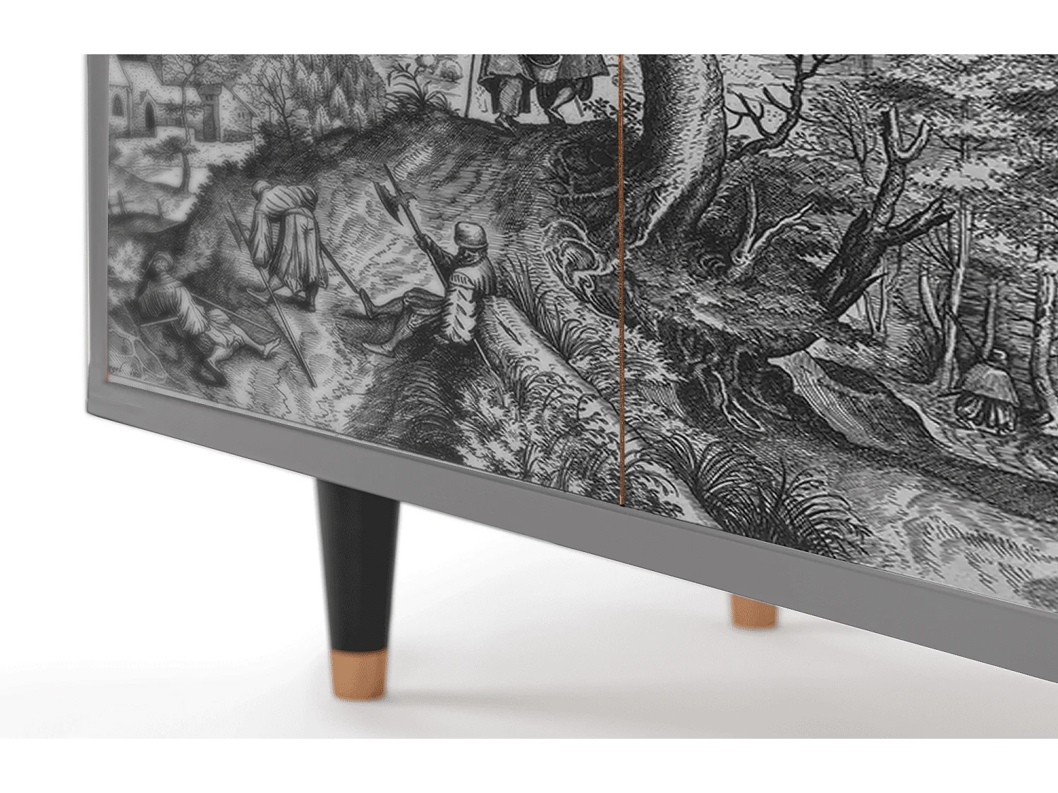 Aparador - 94x96x48 cm - BS3 - Milites Requiescentes, Cinza