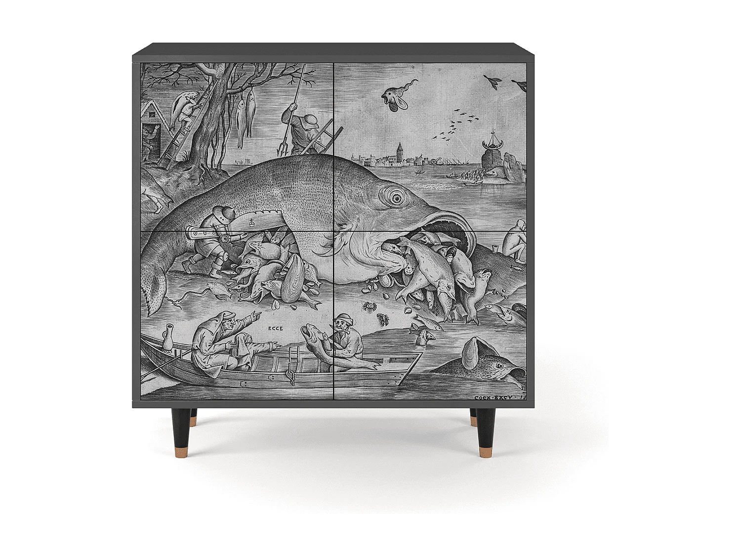 Buffet - 94x96x48 cm - BS3 - Big Fish Eat Little, Anthracite
