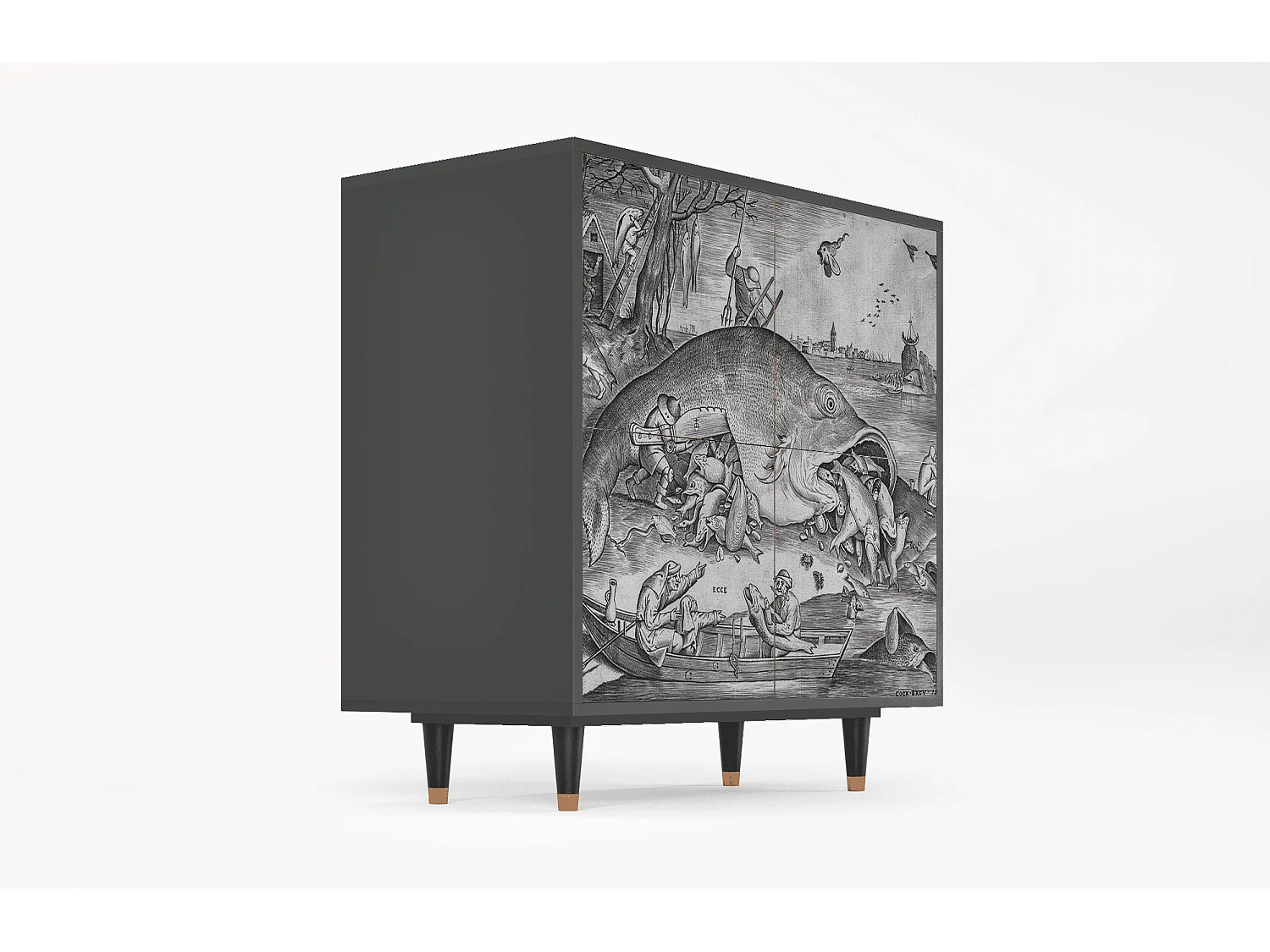 Buffet - 94x96x48 cm - BS3 - Big Fish Eat Little, Anthracite