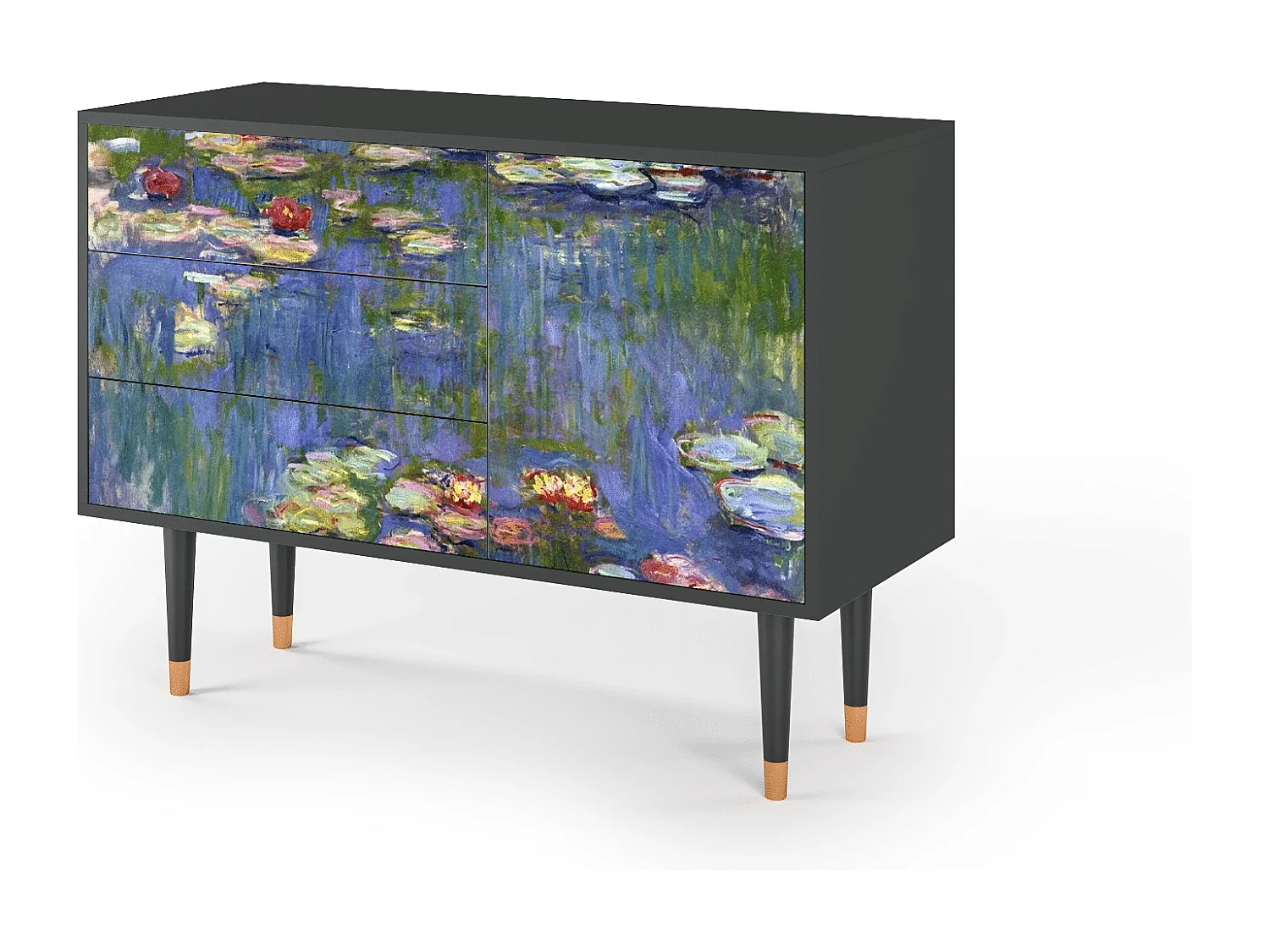 Credenza - 115х84х41 cm - S3 - The water lily pond  , Antracite