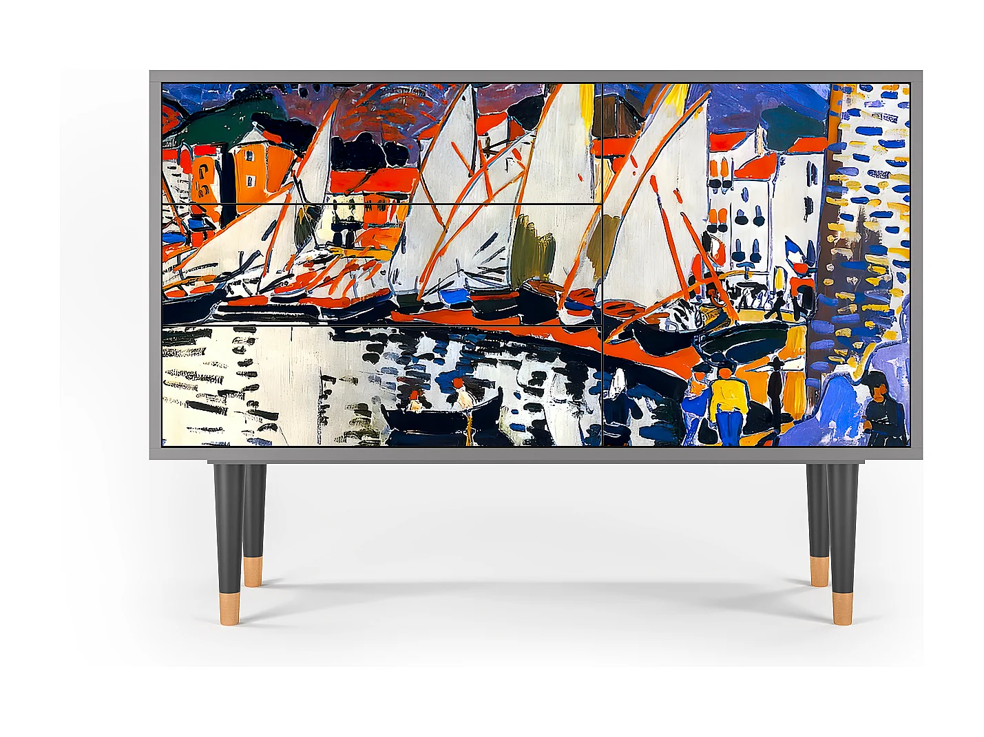 Credenza - 115х84х41 cm - S3 - Le Séchage des voiles , Grigio