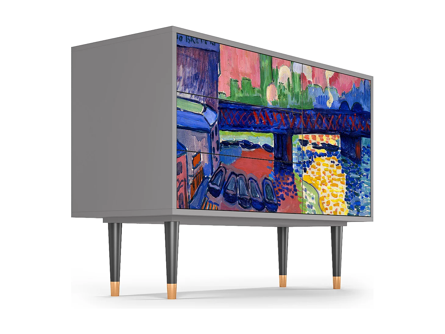 Credenza - 115х84х41 cm - S3 - Le Séchage des voiles , Grigio