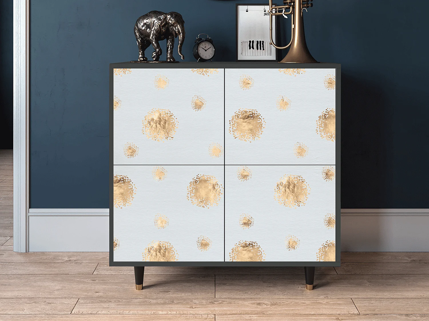 Buffet - 94x96x48 cm - BS3 - Sky Latte, Anthracite