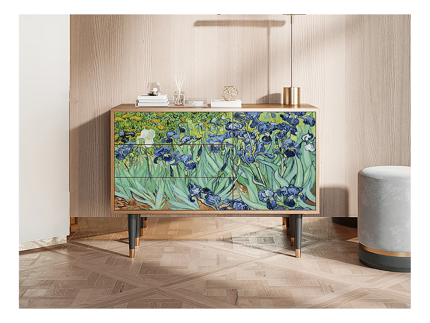 Sideboard - 115х84х41 cm - S3 - Irises , Walnuss