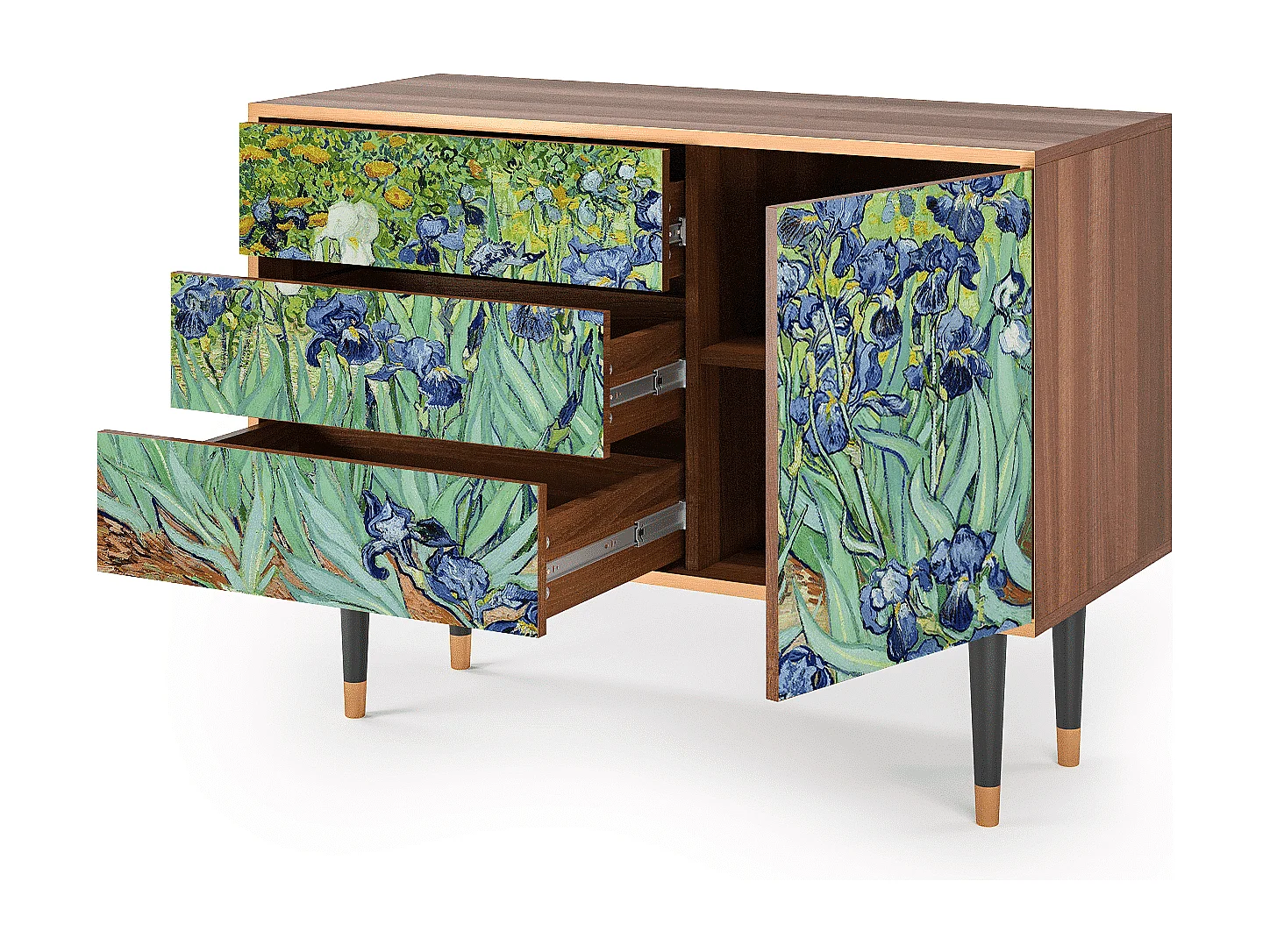 Sideboard - 115х84х41 cm - S3 - Irises , Walnuss