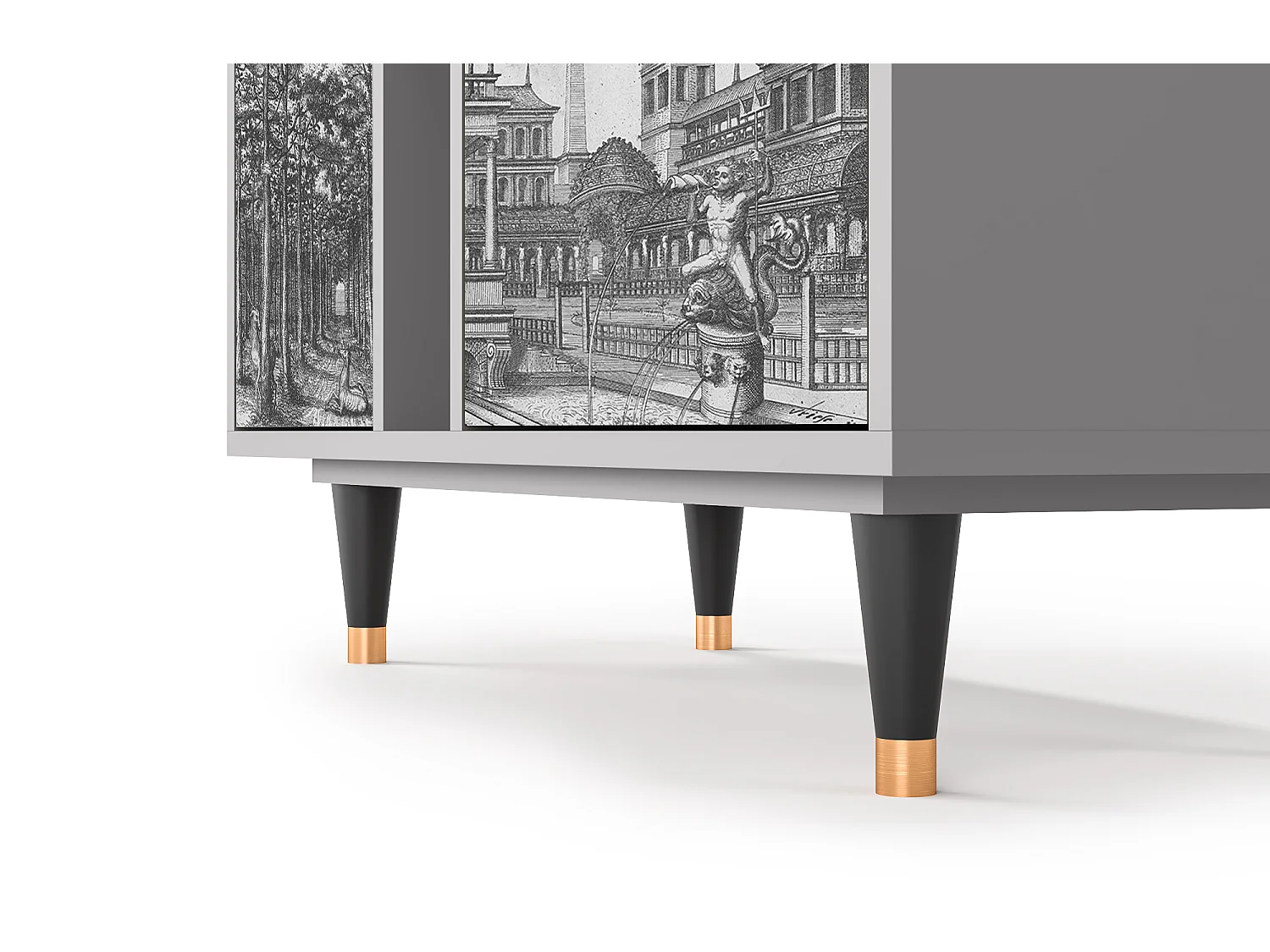 Buffet - 94х96х41 cm - BS5 - View of the Piazza, Gris