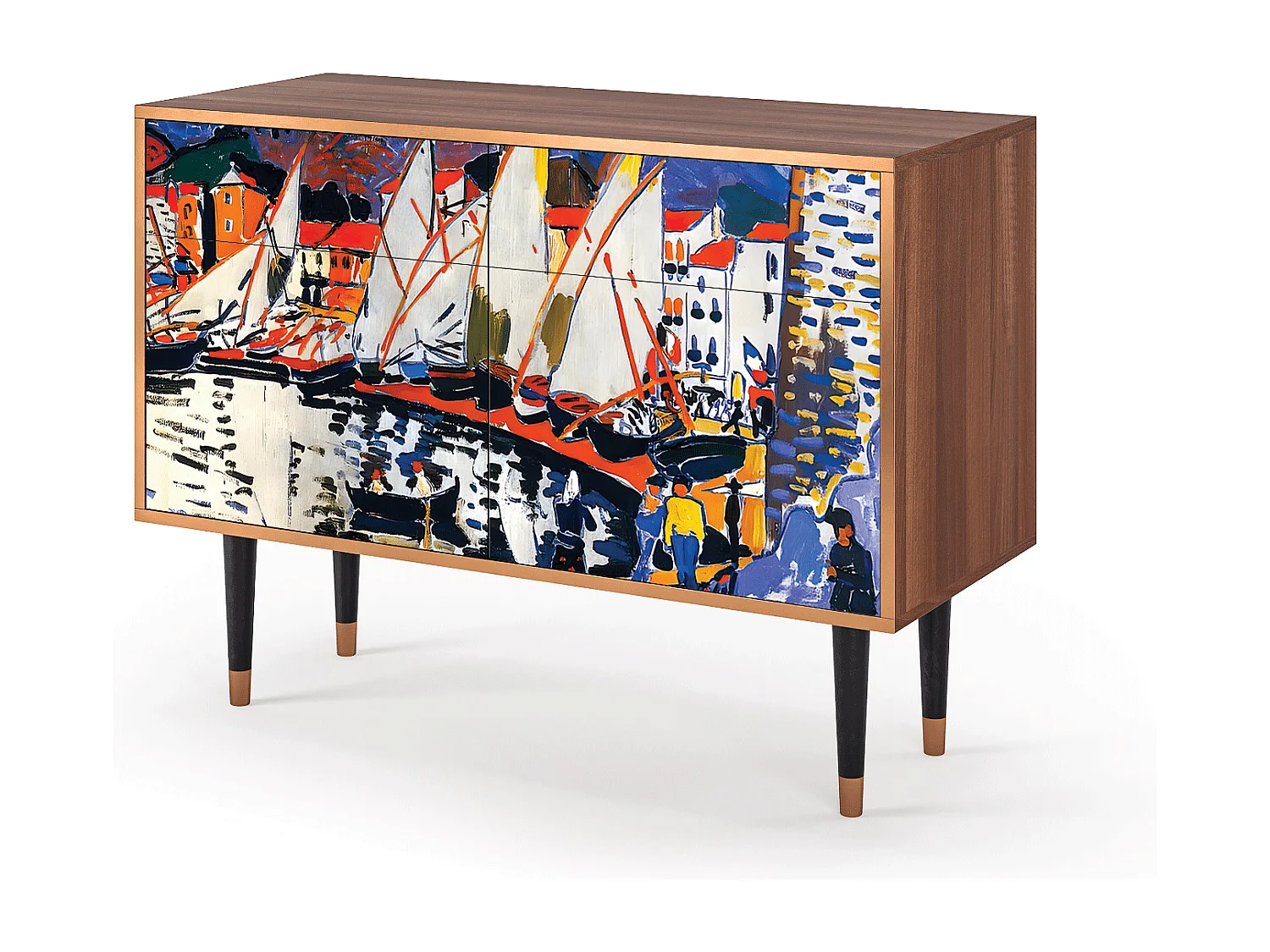 Buffet - 115x85x48 cm - BS4 - Le Séchage des voiles , Noyer