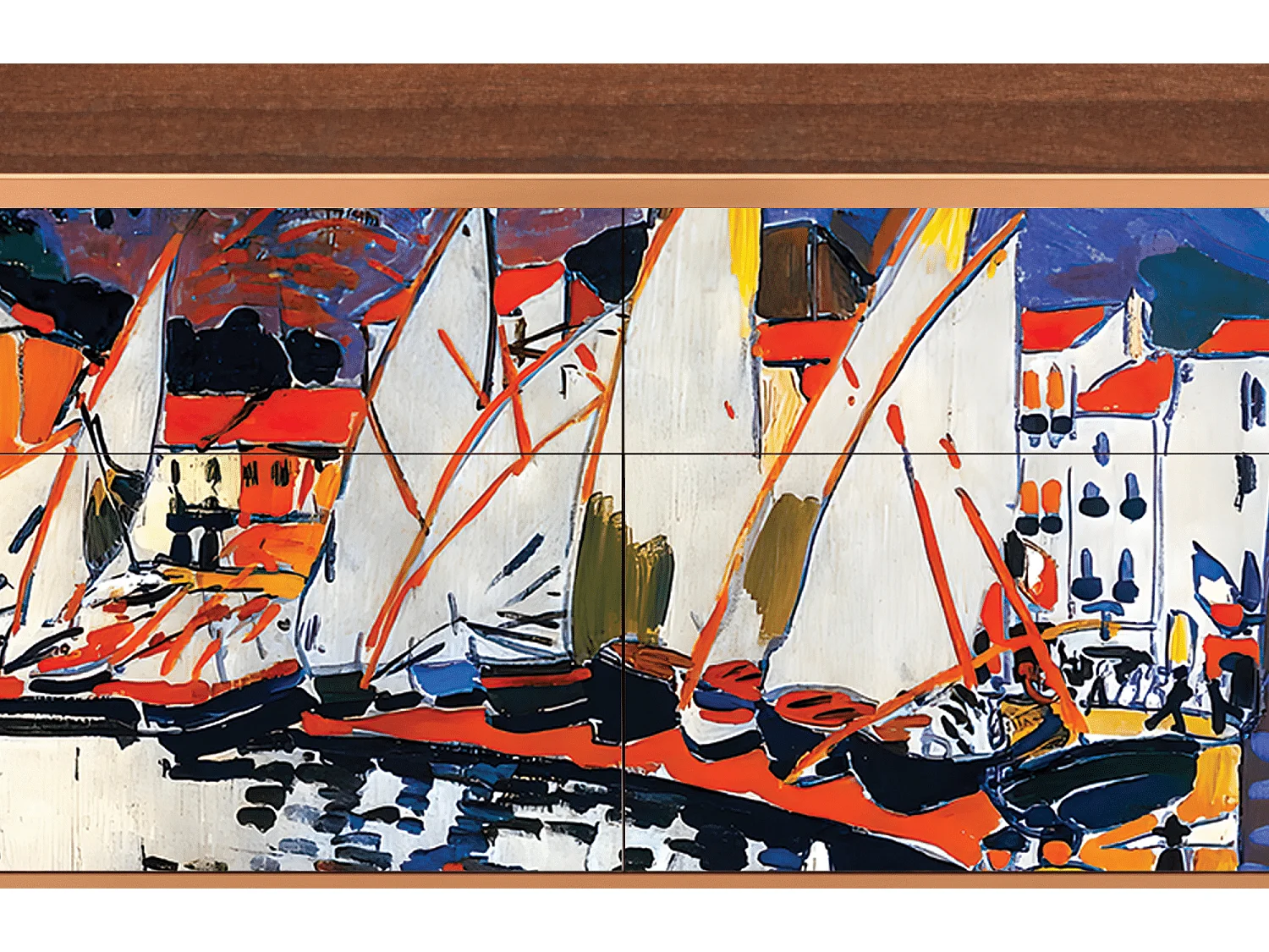 Buffet - 115x85x48 cm - BS4 - Le Séchage des voiles , Noyer