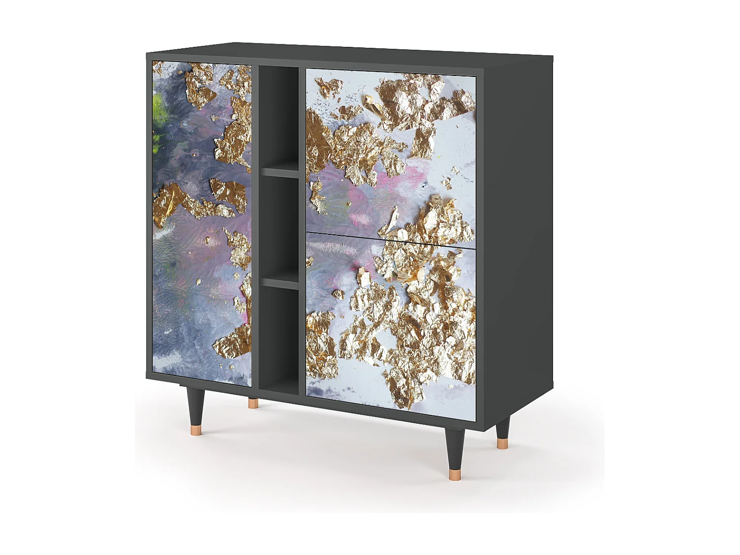 Kredens - 94х96х41 cm - BS5 - Planet Earth, Antracyt