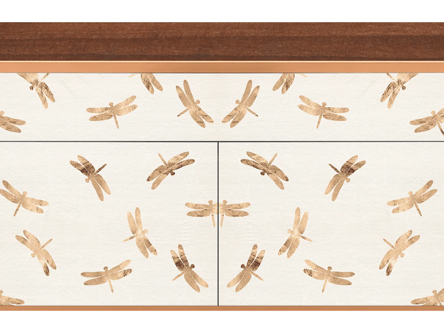 Kredens - 115x85x48 cm - BS4 - Nude Dragonflies, Orzech