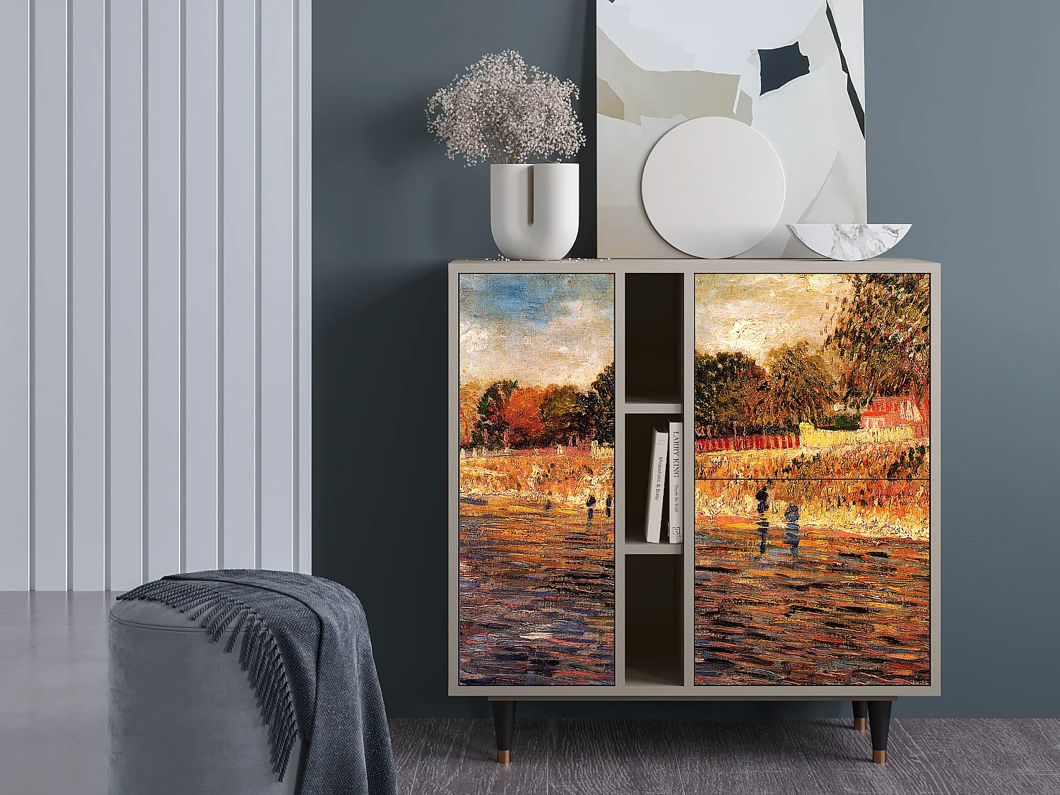 Kredens - 94х96х41 cm - BS5 - The Banks, Piaskowy