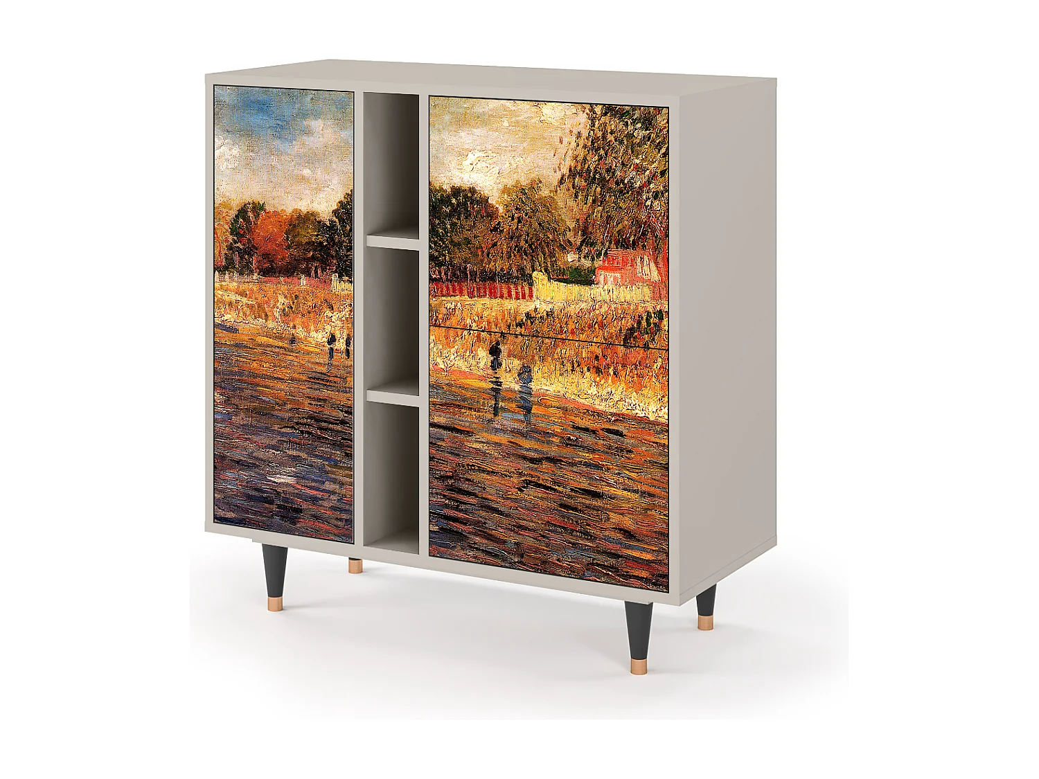 Kredens - 94х96х41 cm - BS5 - The Banks, Piaskowy