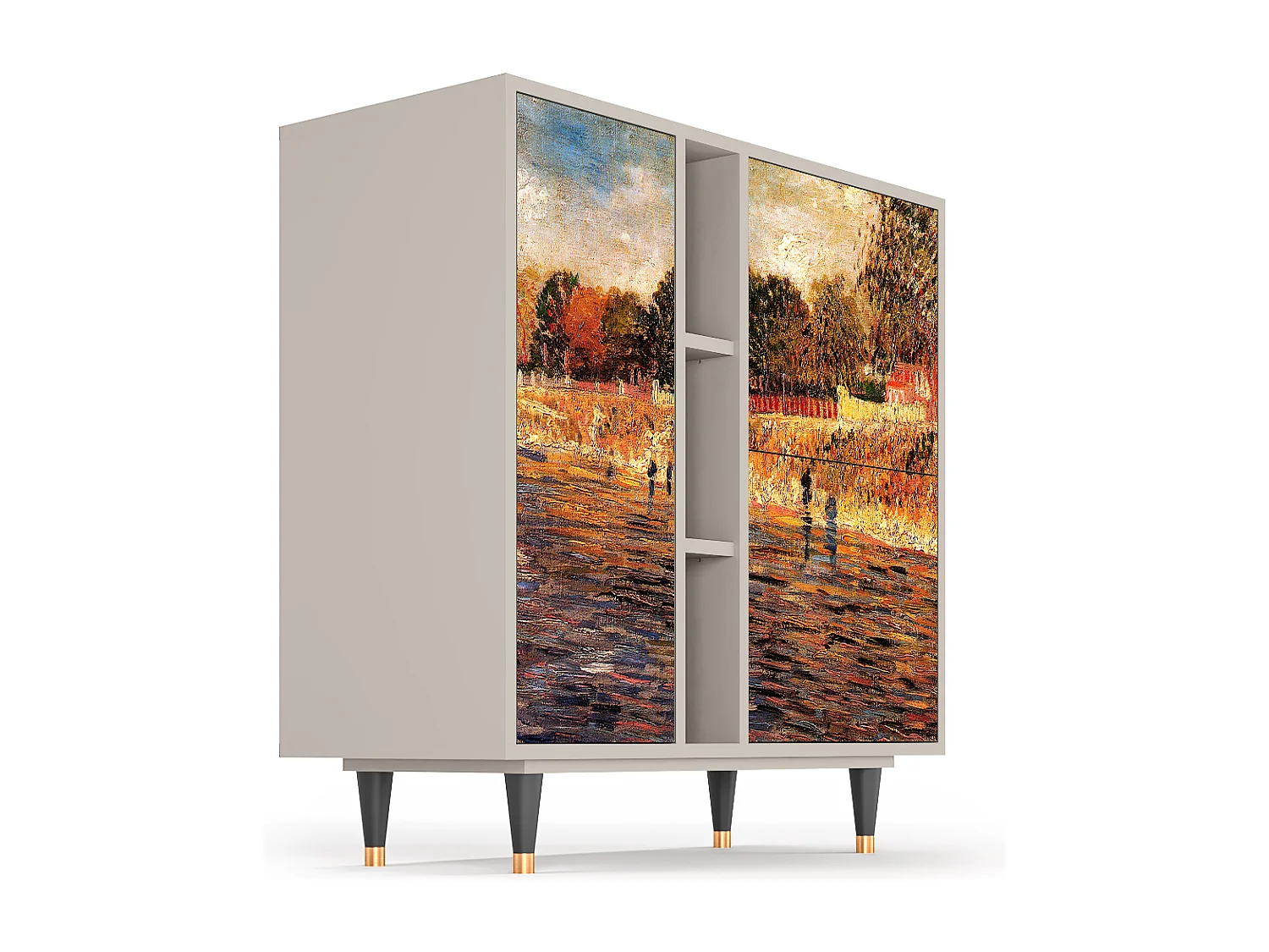 Kredens - 94х96х41 cm - BS5 - The Banks, Piaskowy