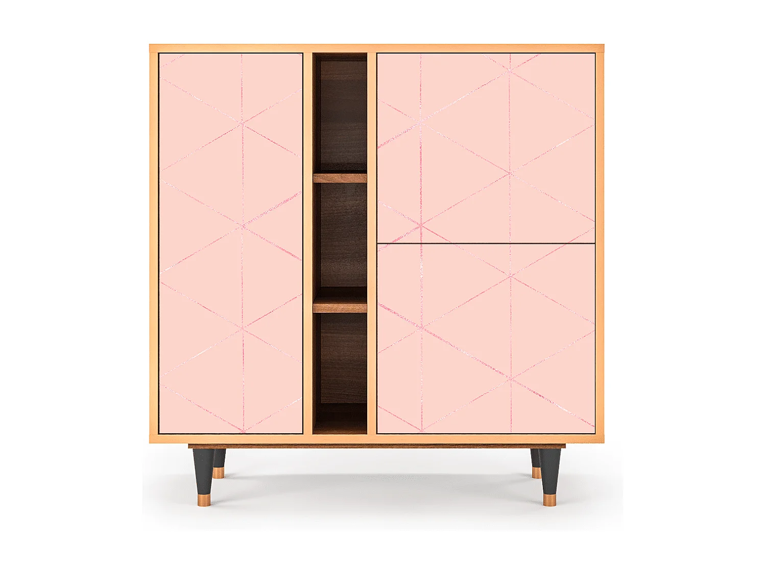 Kredens - 94х96х41 cm - BS5 - Rose Quartz, Orzech