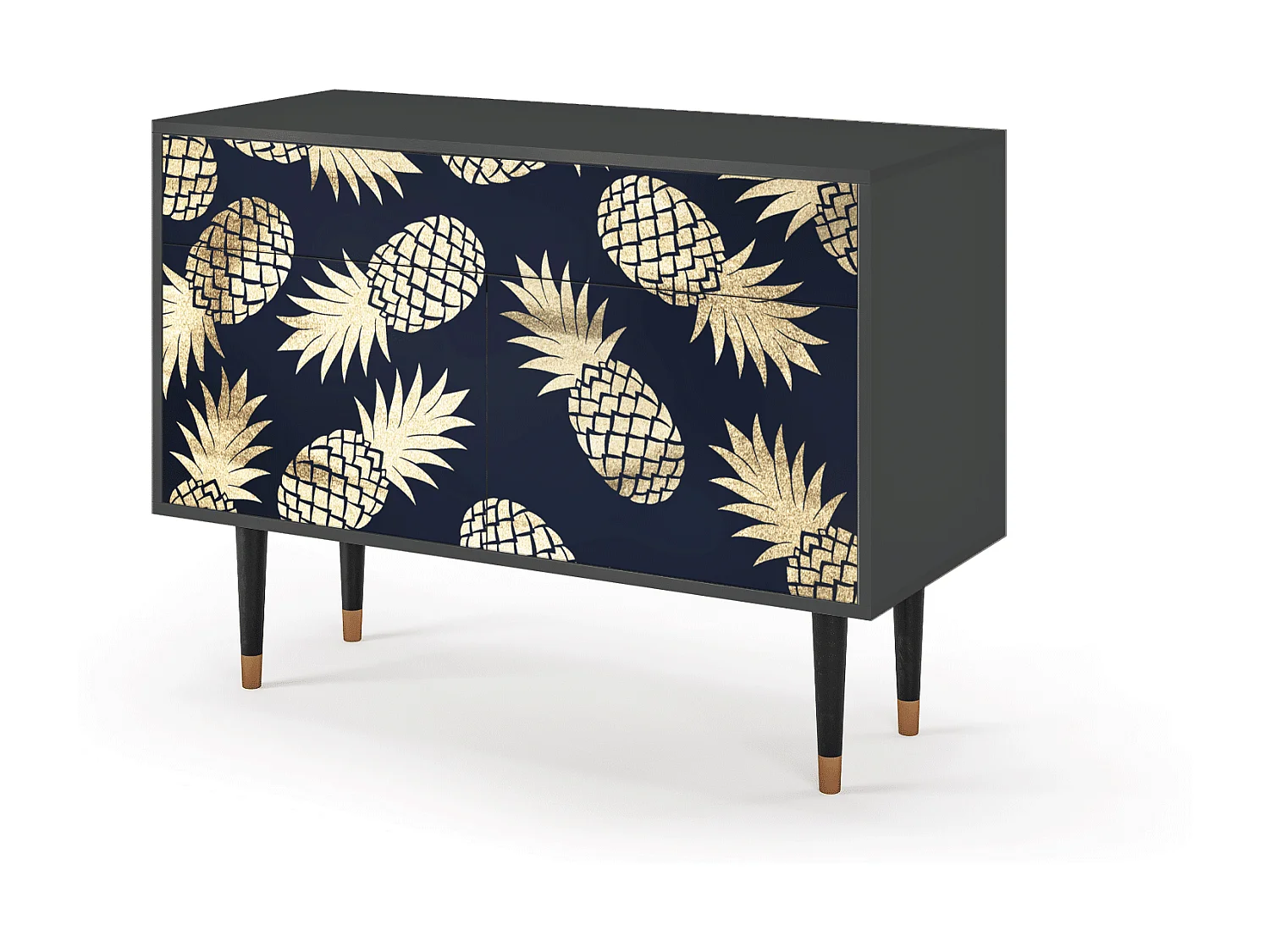 Kredens - 115x85x48 cm - BS4 - Sunny Pineaple, Antracyt